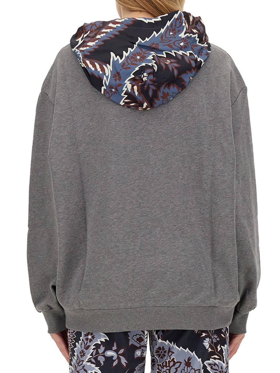 Shop Etro Hoodie In Grey