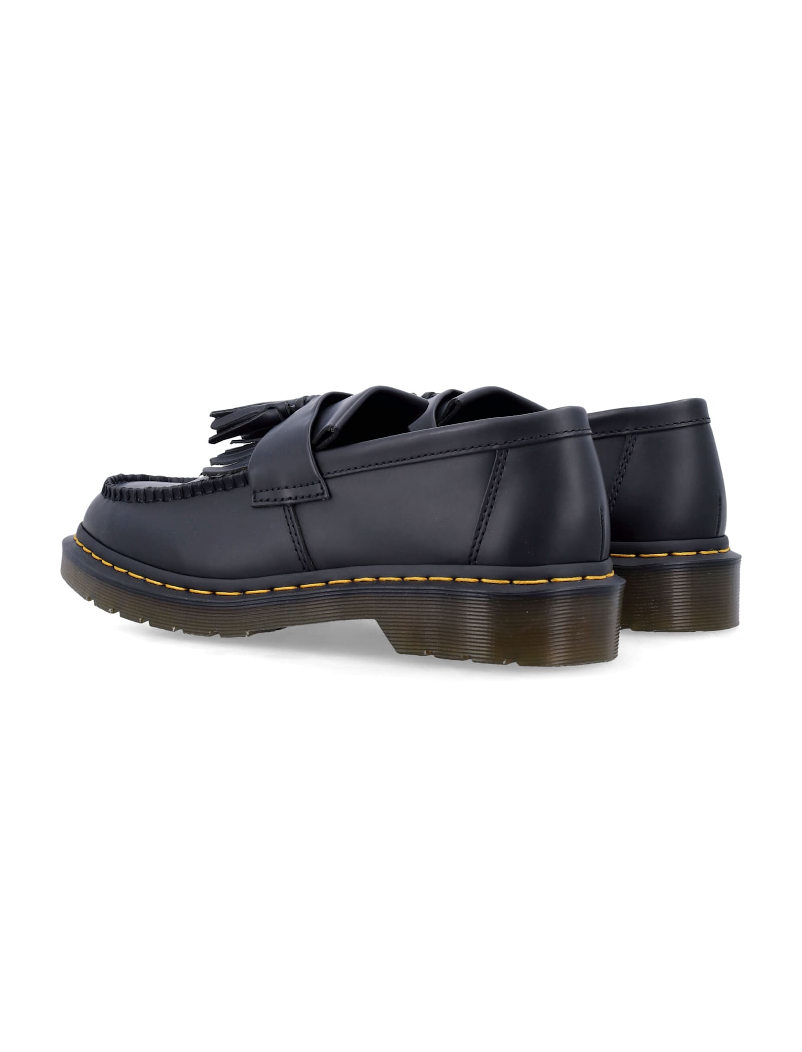 Shop Dr. Martens' Adrian Yellow Stitch Shoes In Black