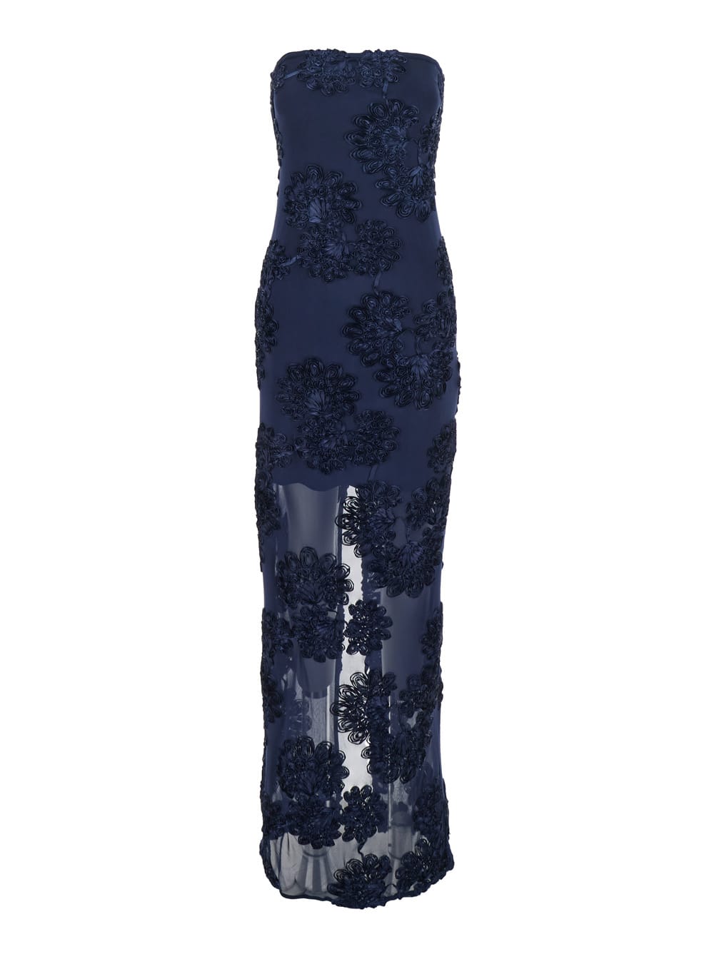 3d Mesh Maxi Dress