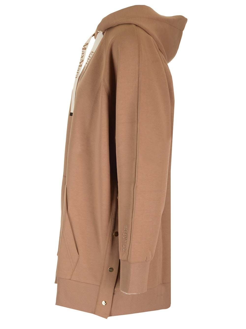 Shop 's Max Mara Oversized Drawstring Hoodie In Cammello