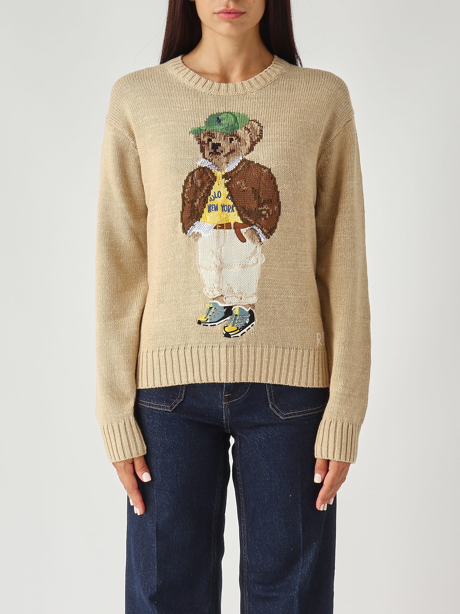 Polo Ralph Lauren Maglia Polo Bear In Cotone A Girocollo Sweater