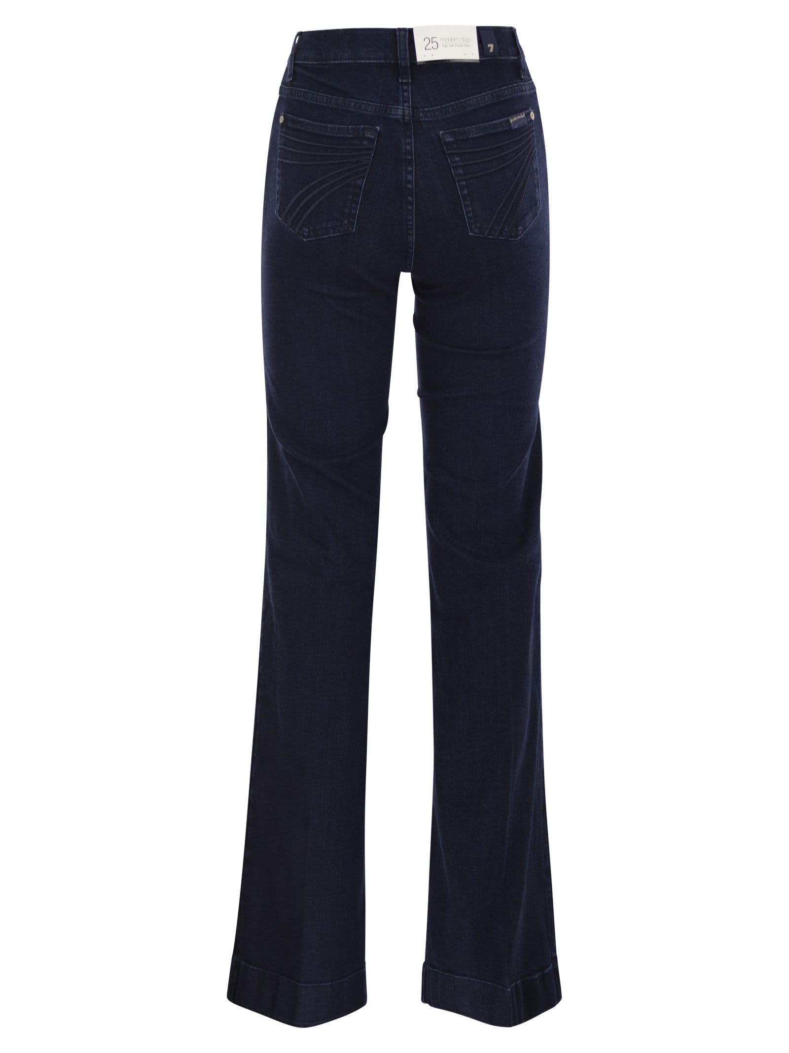 Shop 7 For All Mankind Modern Dojo - Jeans Flair Fit In Dark Blue