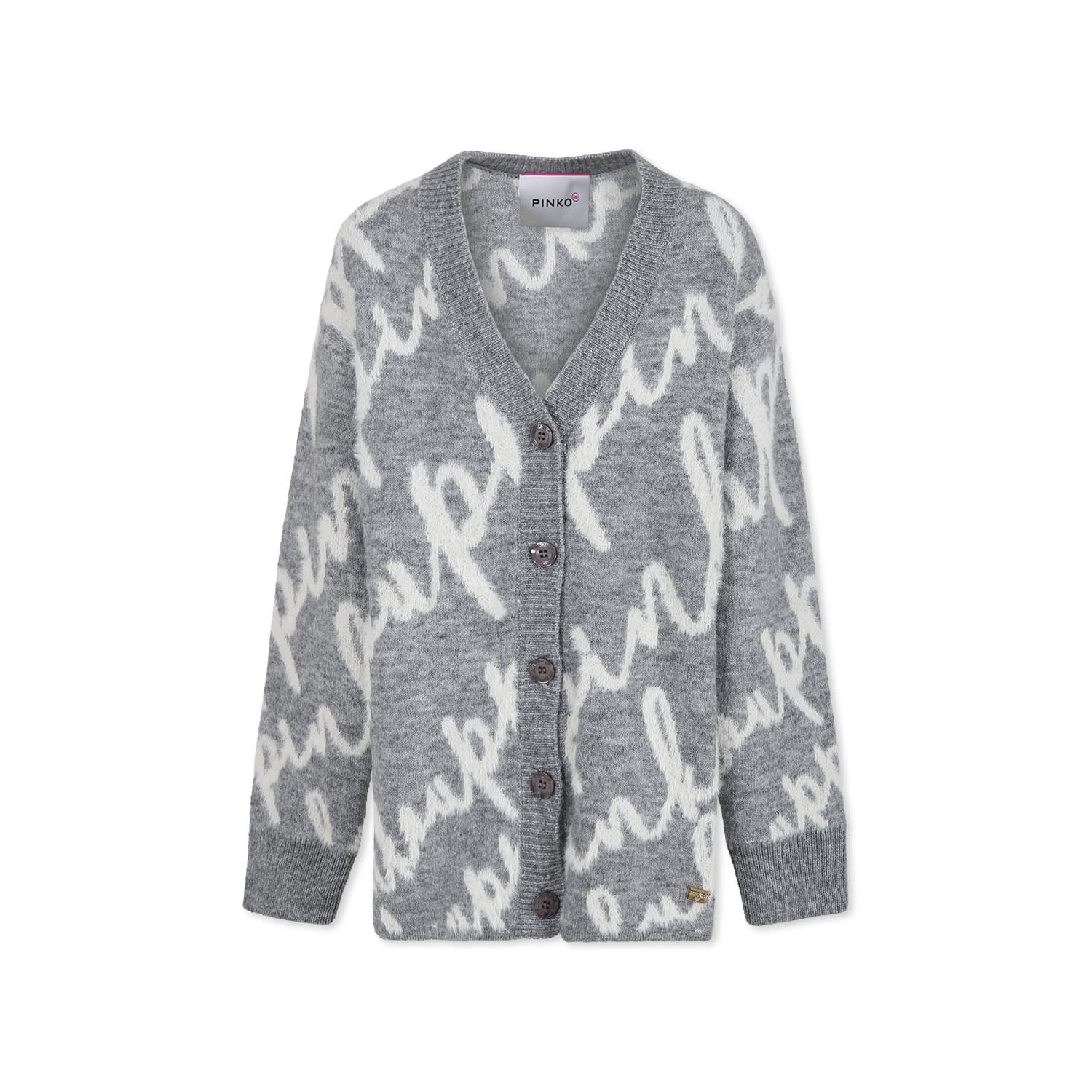 Pinko Kids' Grey Cardigan For Girl