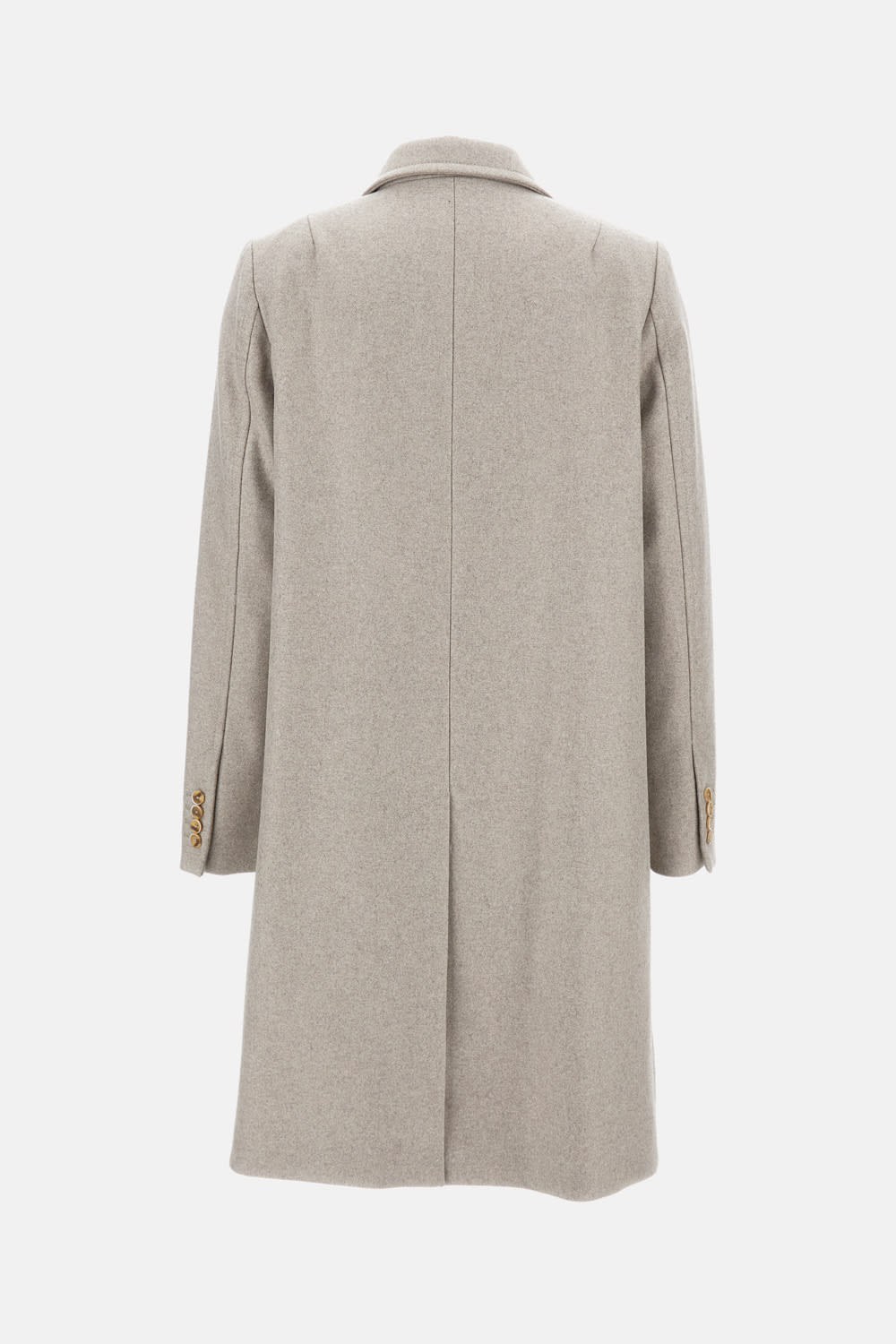 Fay Double-breasted Coat With Hook In Gray