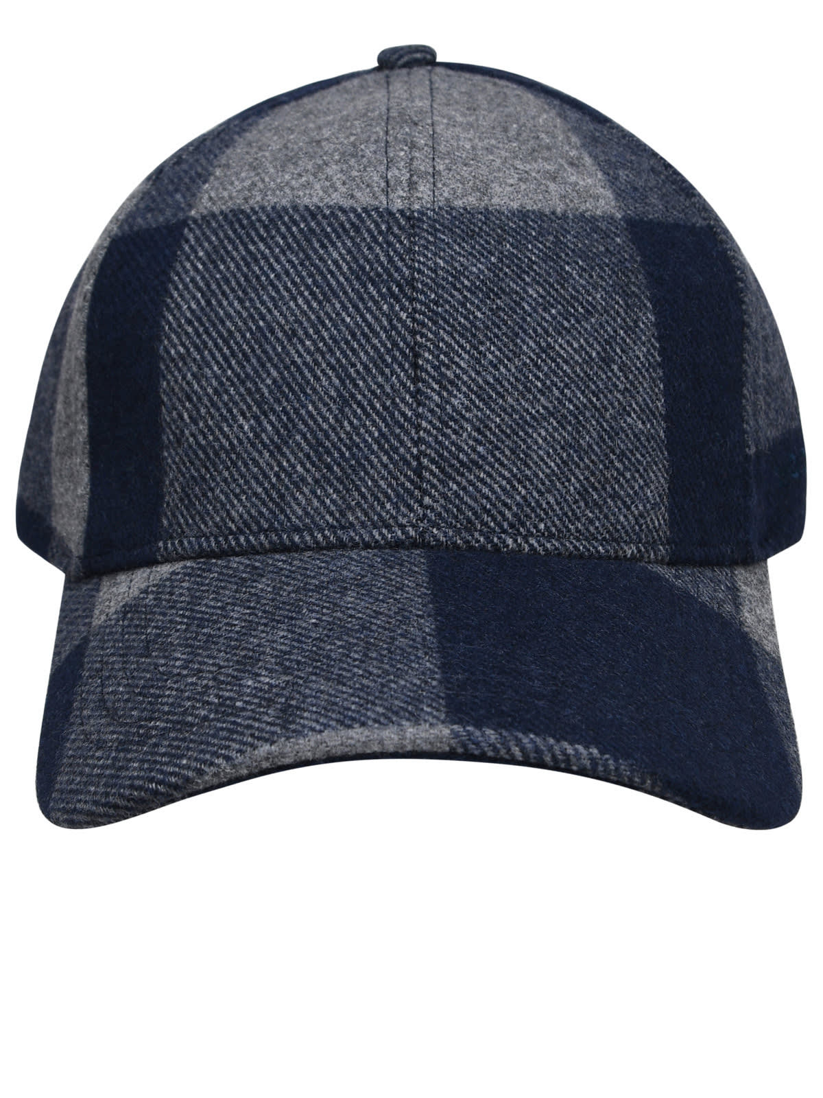 Woolrich Two-tone Wool Blend Cap In Blue