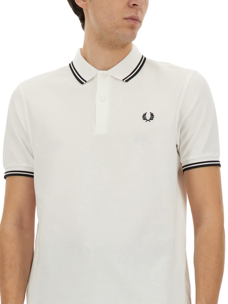 Shop Comme Des Garçons Shirt Strong Will Polo Shirt In White