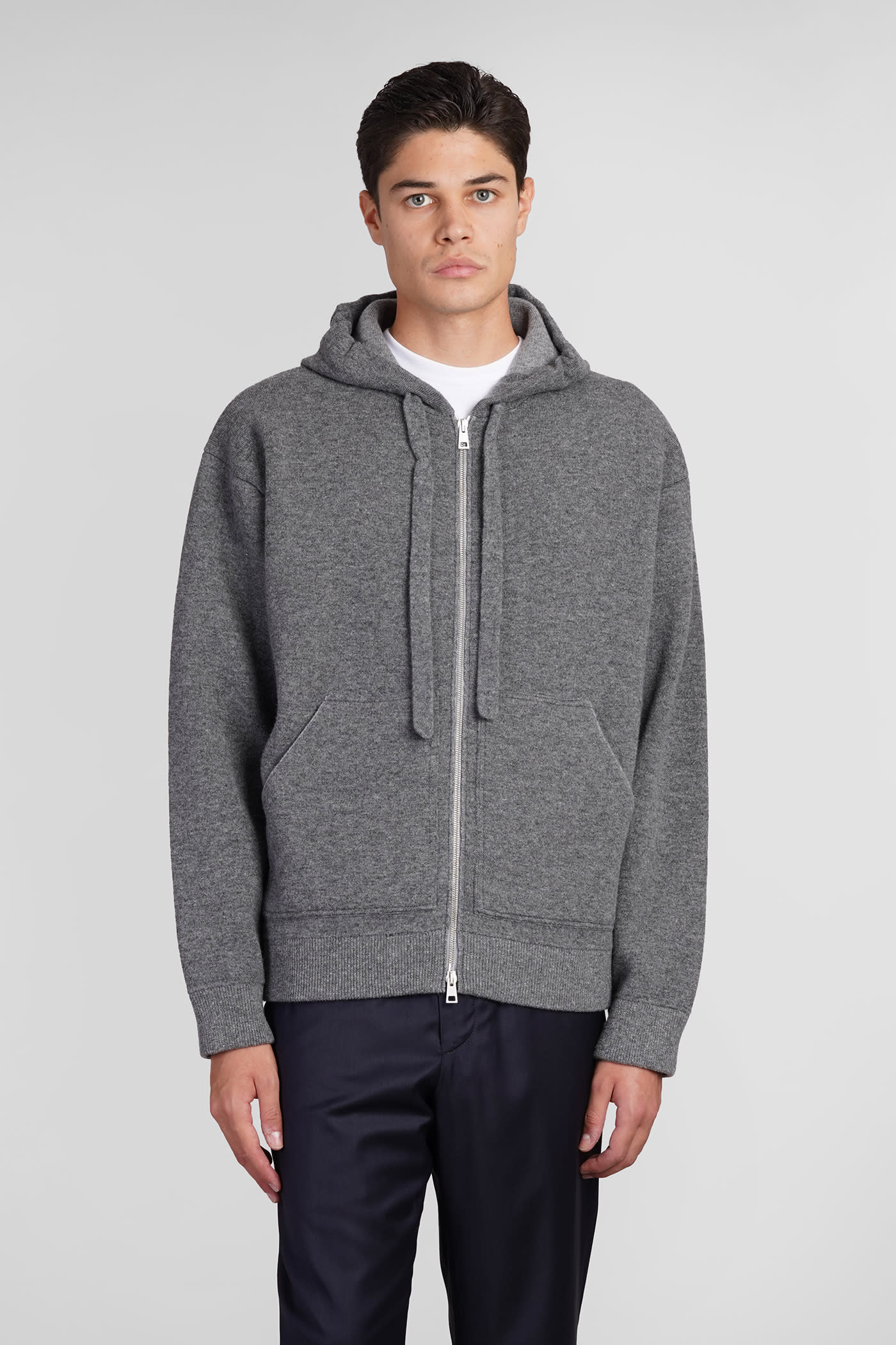 Sweatshirt In Grey Wool