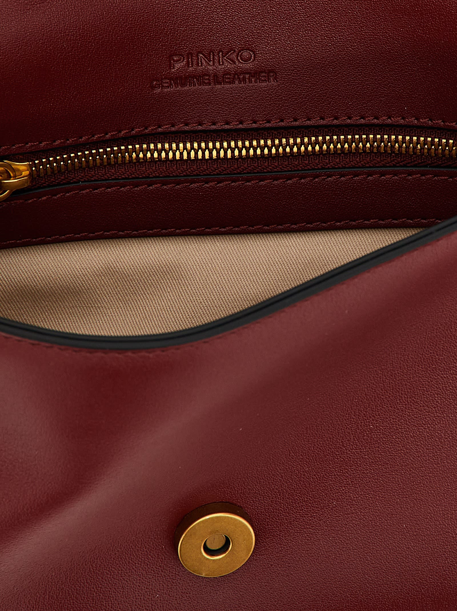 Pinko Love One Mini Crossbody Bag In Bordeaux