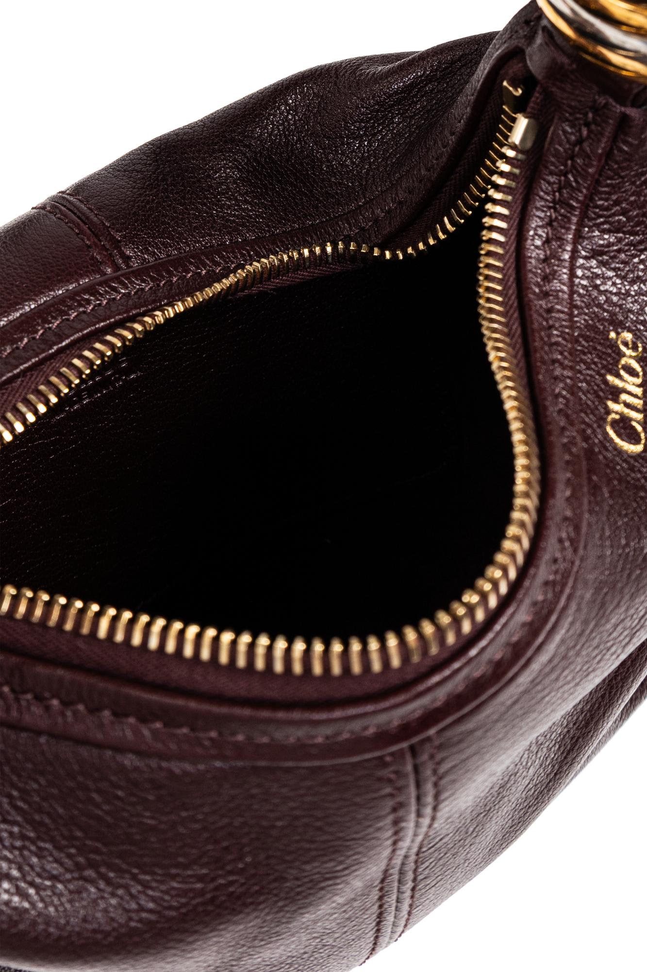 Chloé Circular-handle Leather Tote Bag In Multi