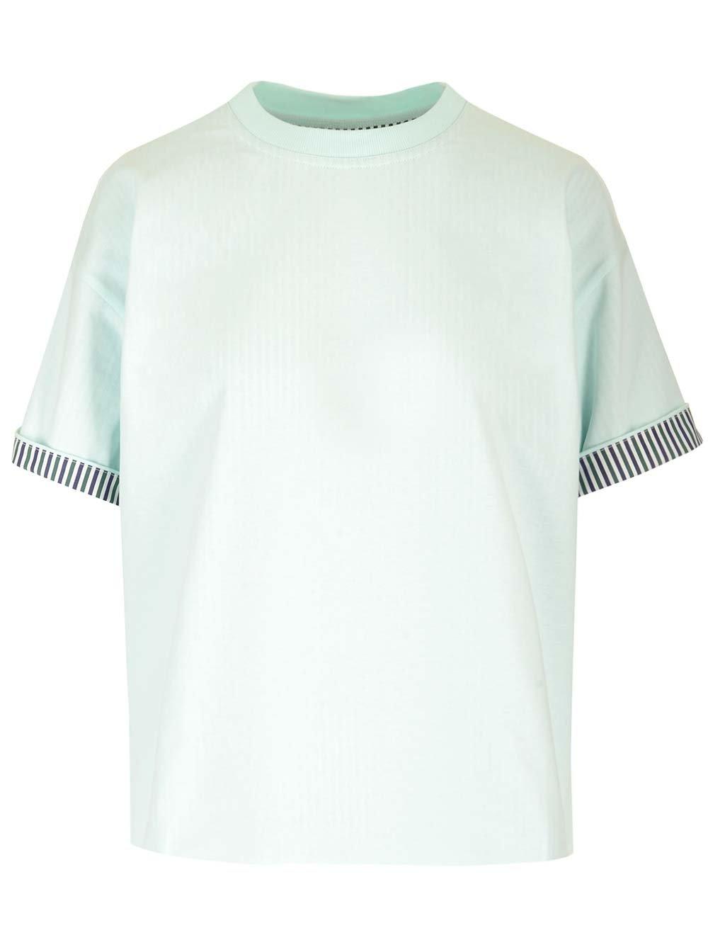 Shop Bottega Veneta Double Layer Striped T-shirt In Azure