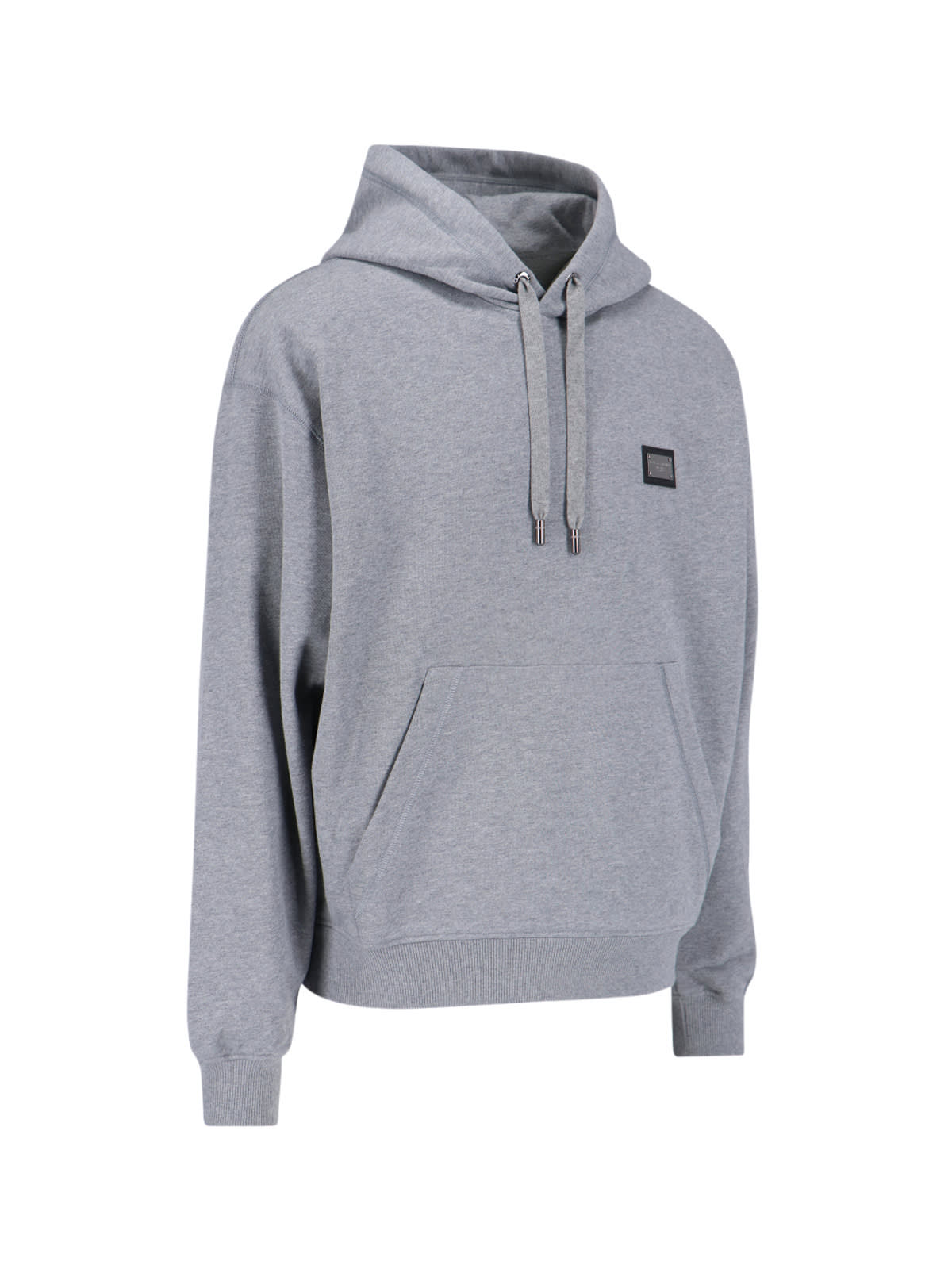 Shop Dolce & Gabbana Logo Hoodie In Grey