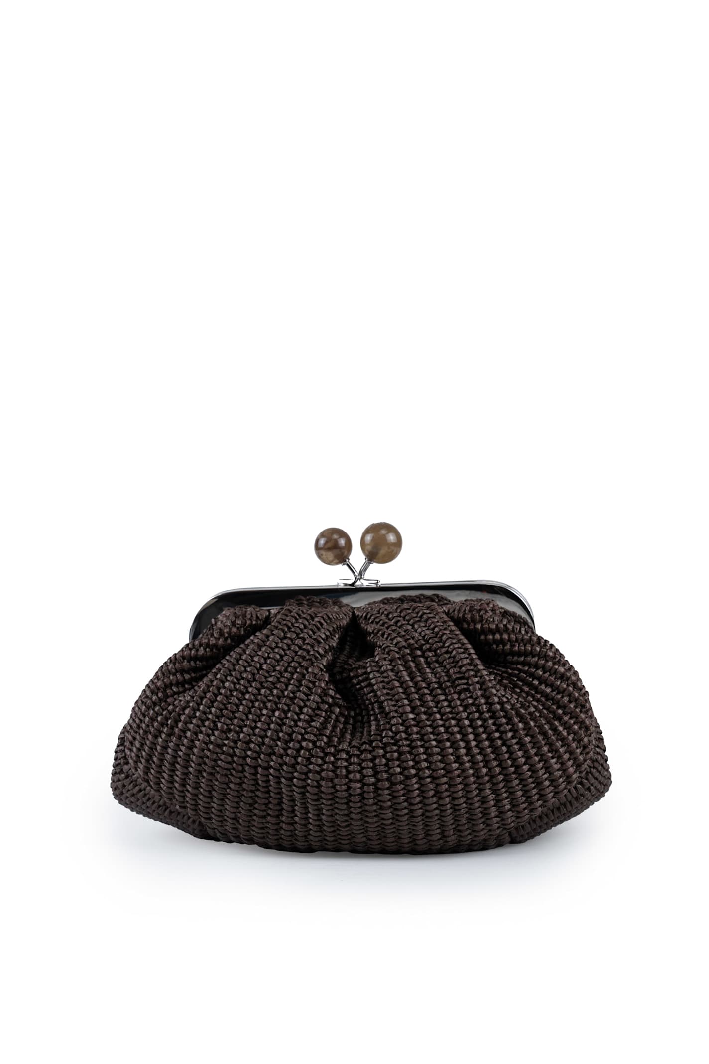 WEEKEND MAX MARA PASTICCINO BAG SMALL PALMAS IN RAFFIA