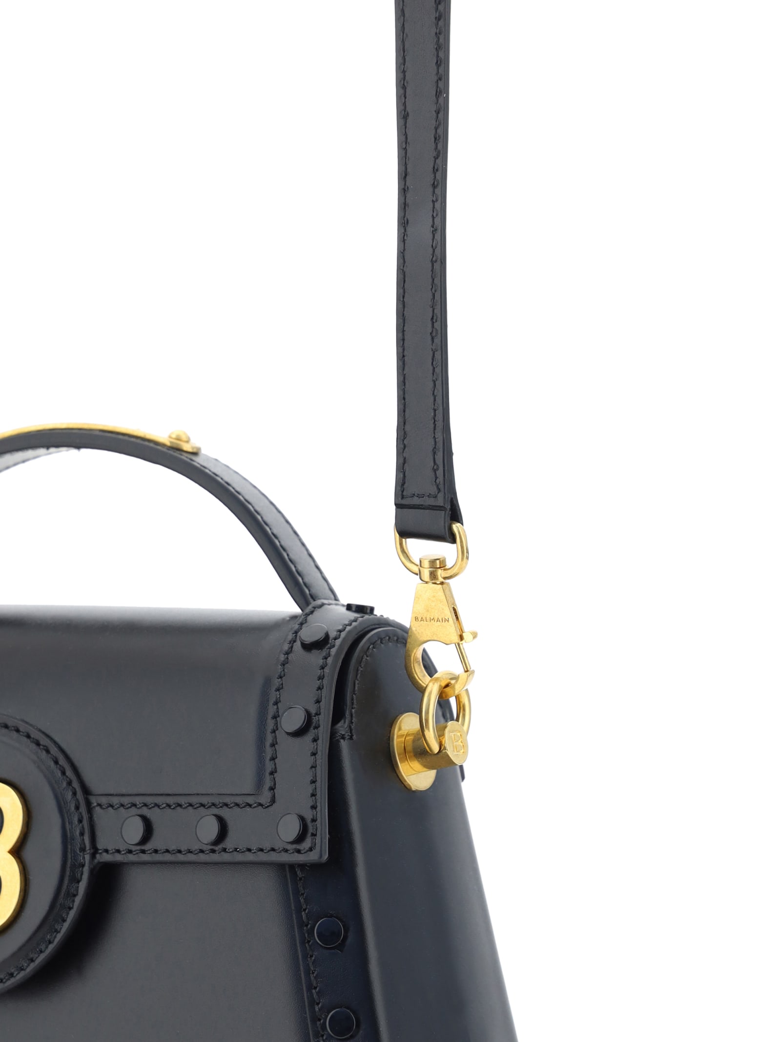 Shop Balmain B-buzz Dynasty Handbag In Noir