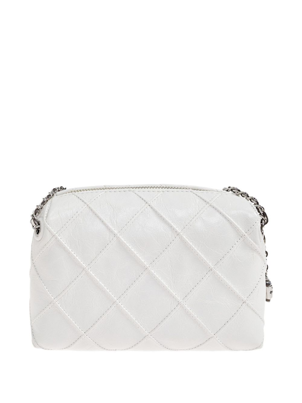 Tory Burch Fleming Leather Crossbody Bag In White
