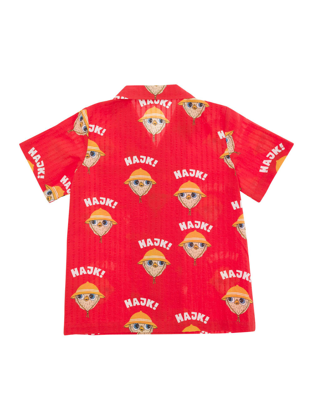 Shop Mini Rodini Red Bowling Shirt With Owl Print In Cotton Boy