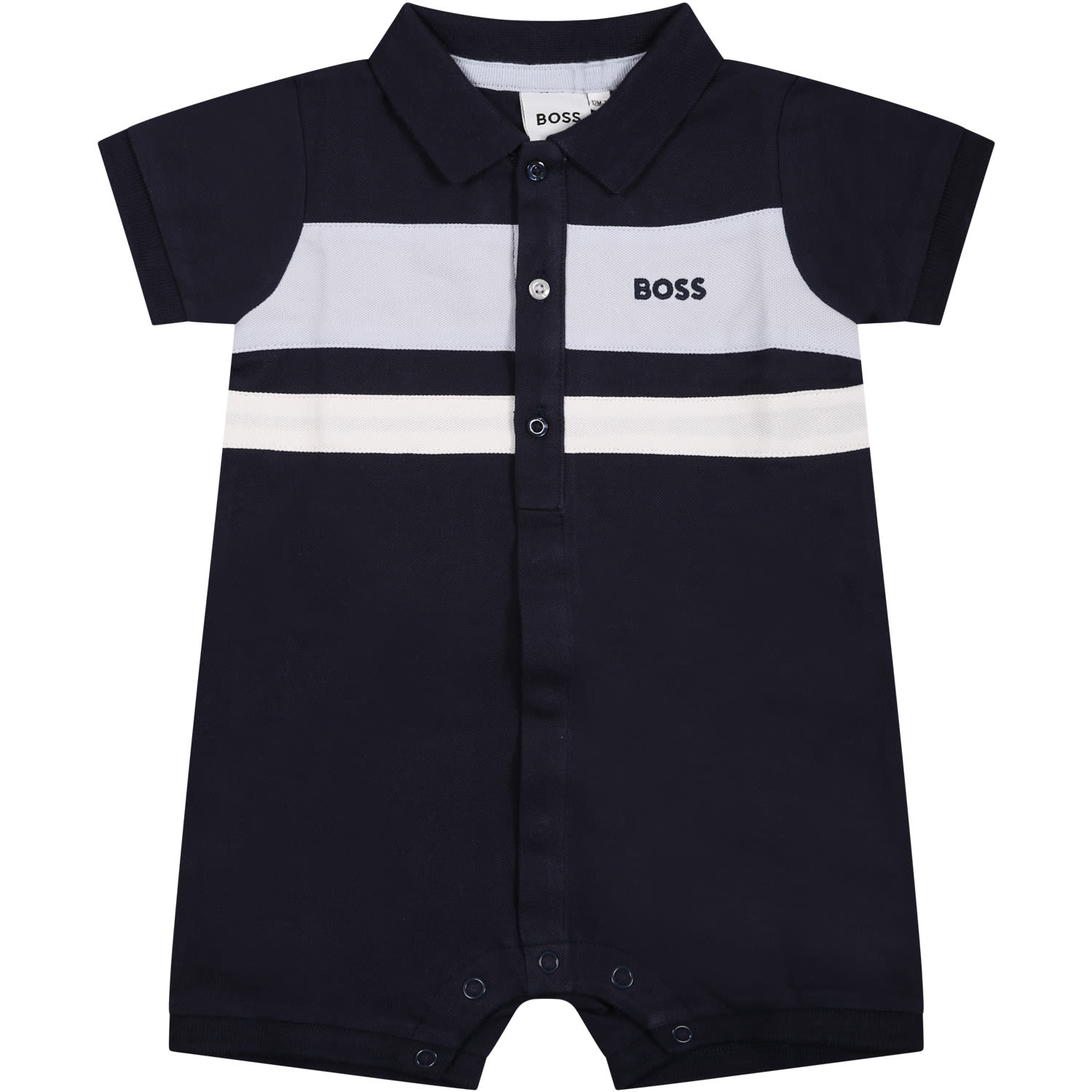 Blue Romper Baby With Logo | ModeSens