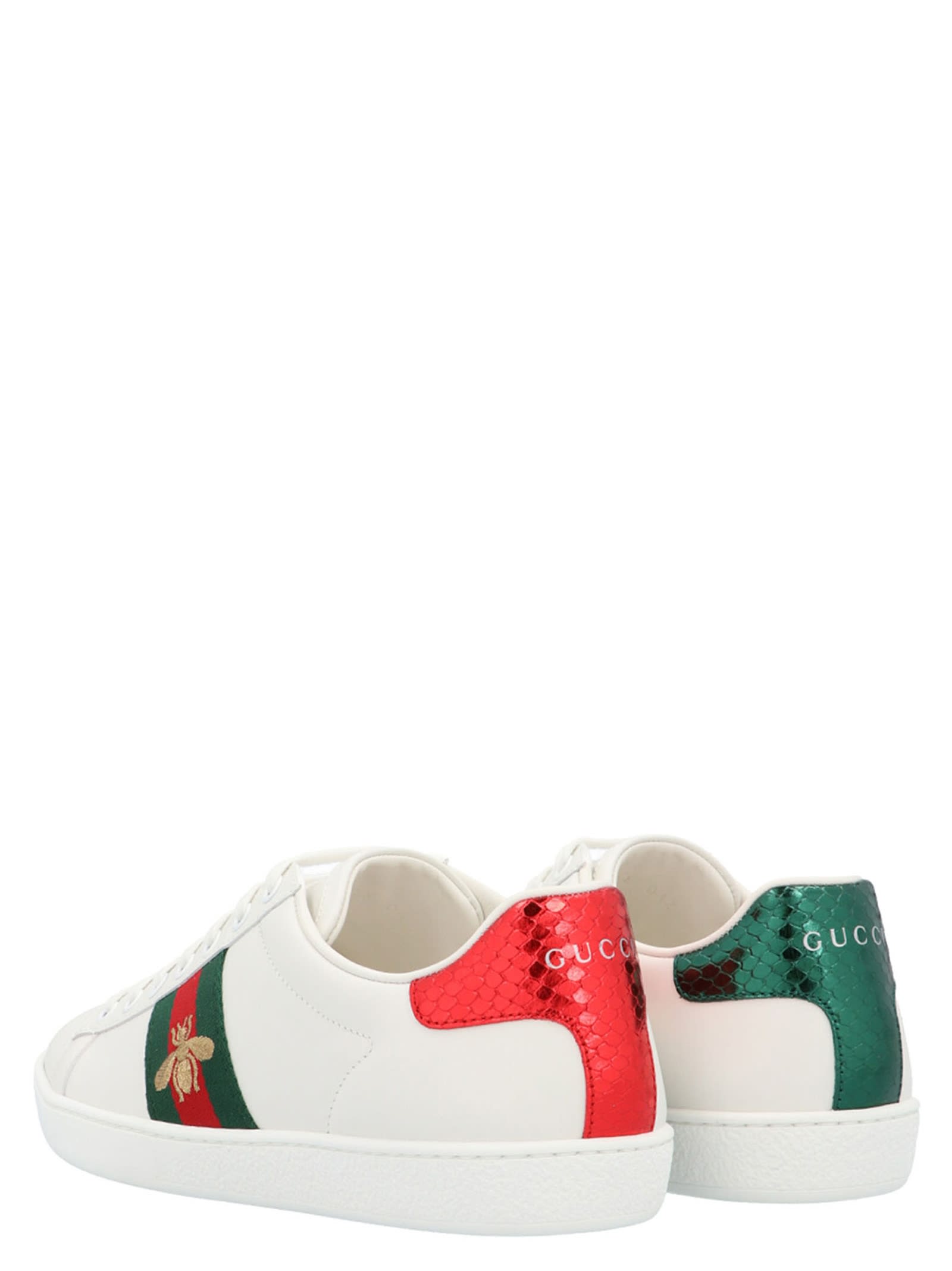 Shop Gucci Ace Sneakers In White