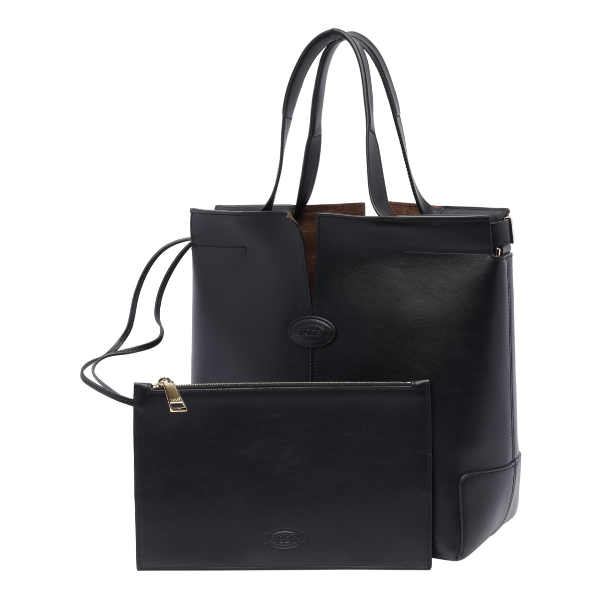 Tod's Small Tods Di Folio Shopping Bag In Black