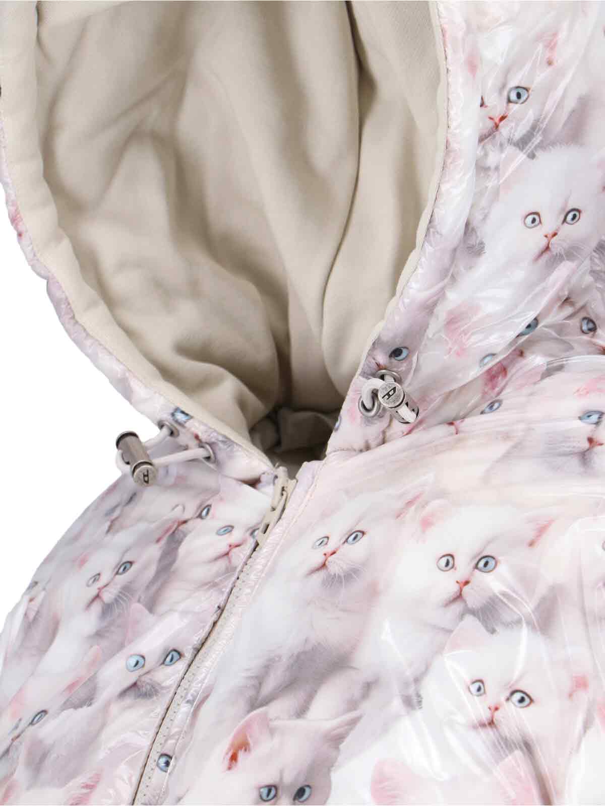 Diesel W-inner-r1 Short Down Jacket In White