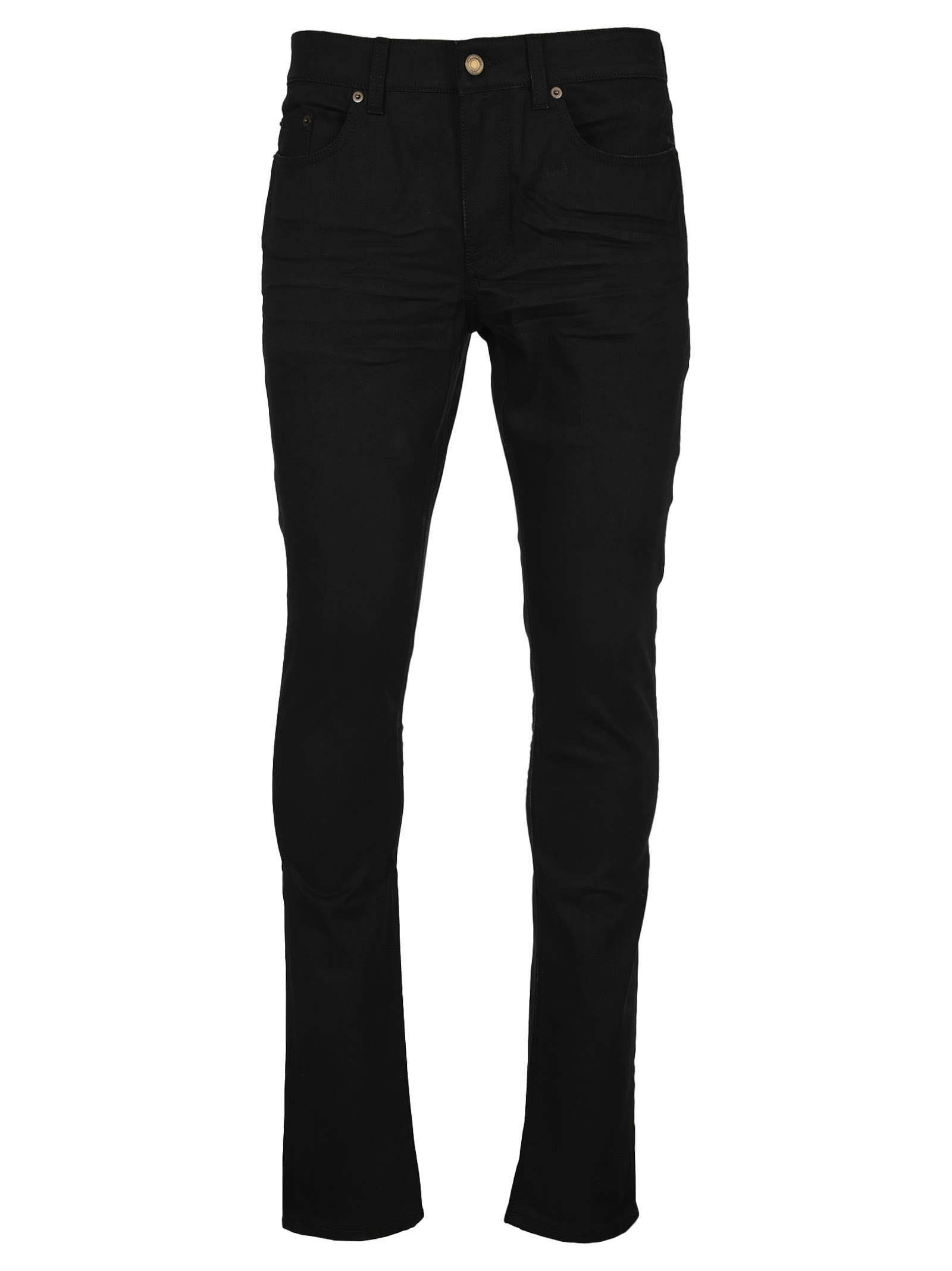 Saint Laurent Skinny-fit Jeans In Used Black Denim