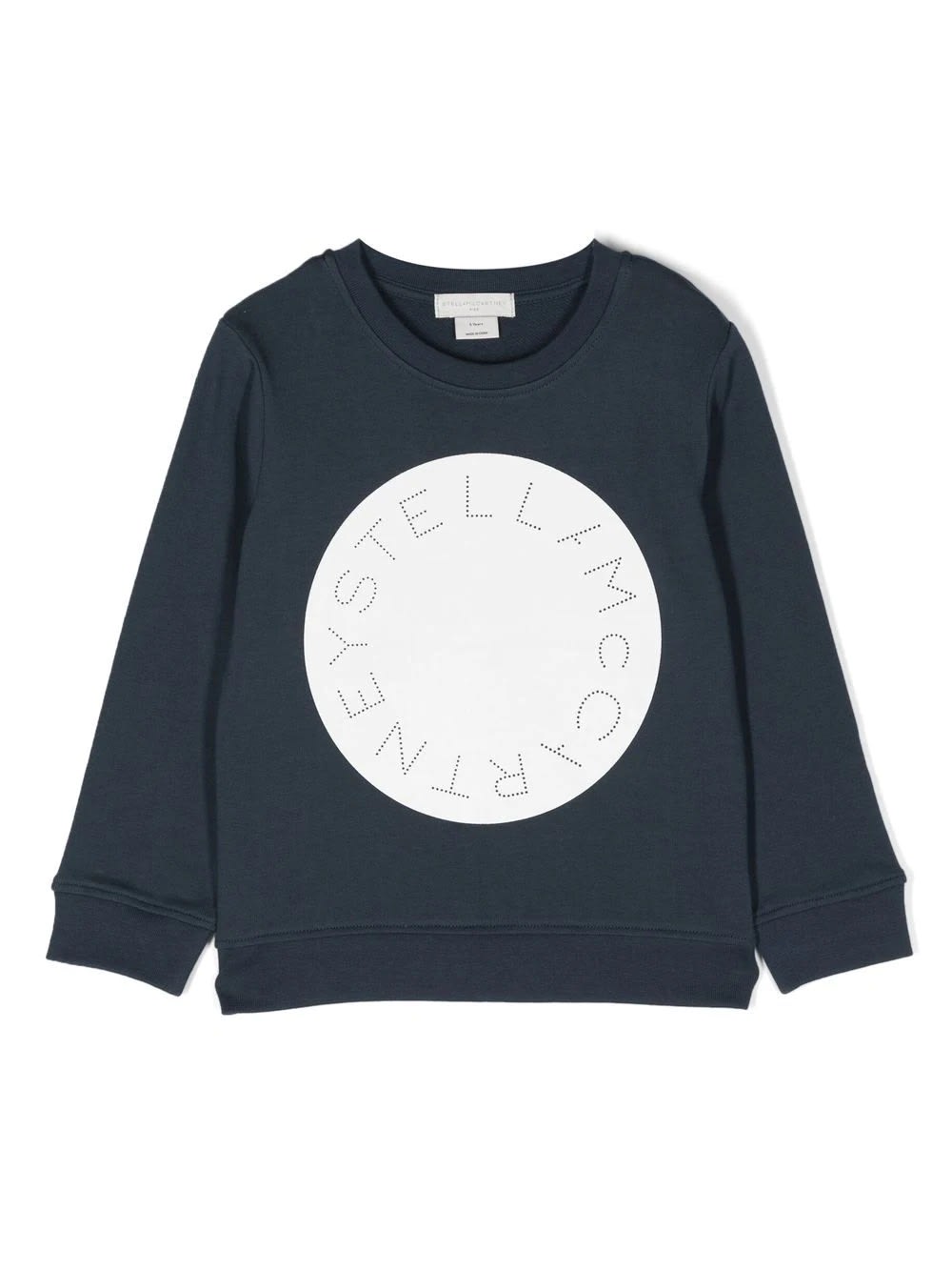 Stella Mccartney Logo-print Cotton Sweatshirt In Blu