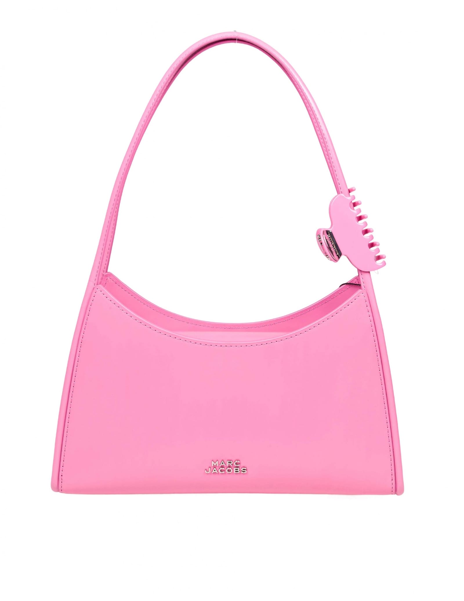 Marc Jacobs The Claw Clip Shoulder Bag In Brushed Leather Color Pink In Pink
