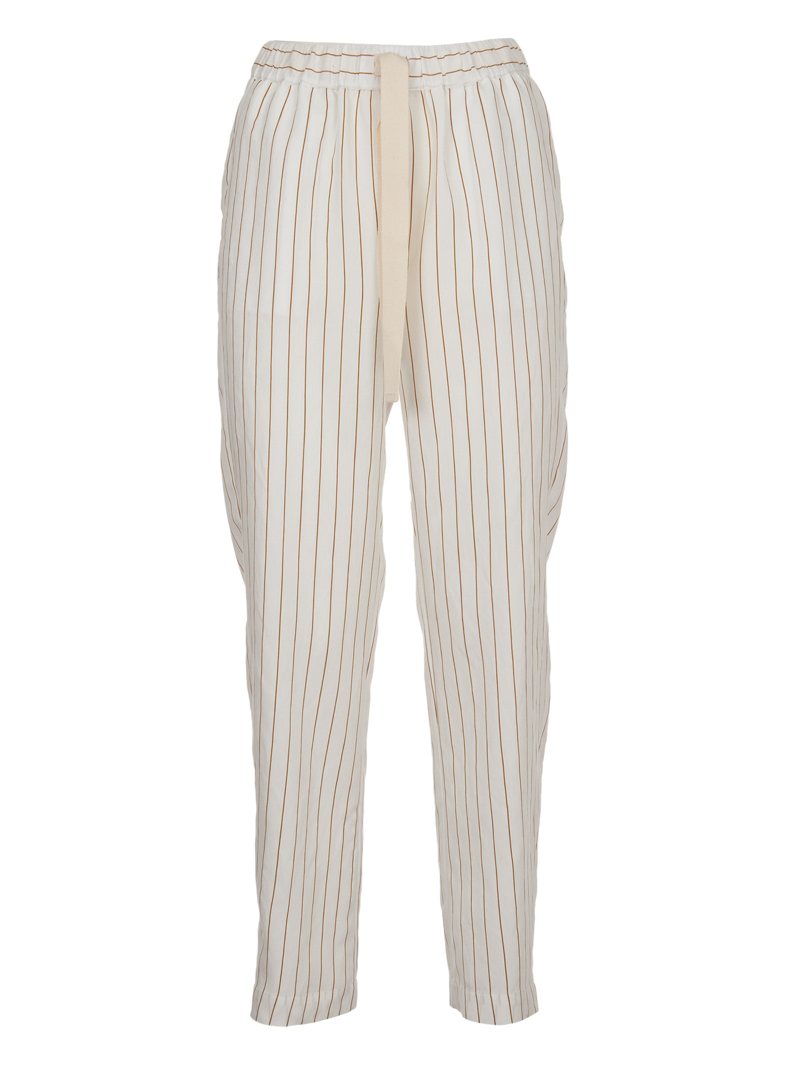 SEMICOUTURE White Striped Trousers