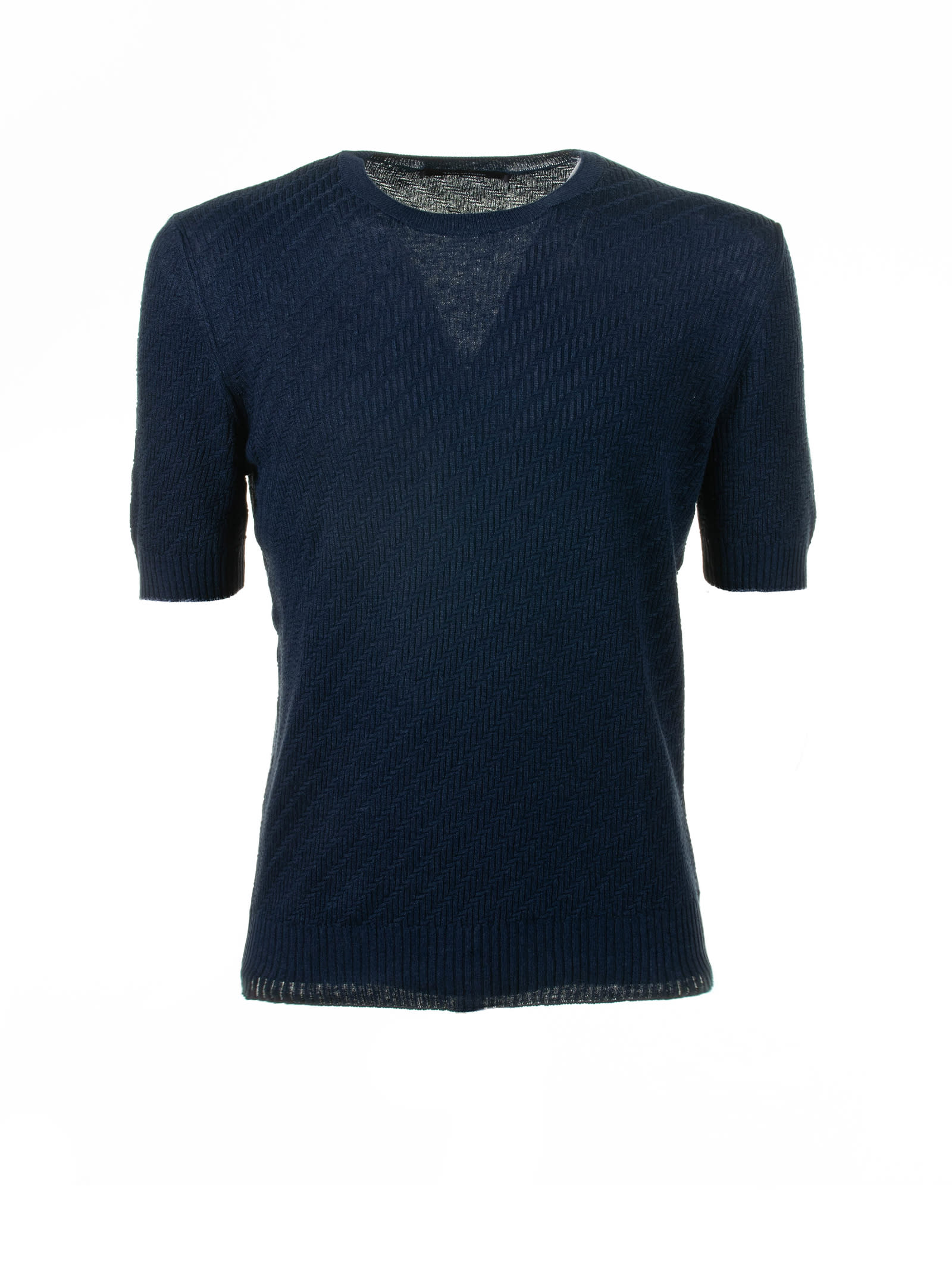 Blue Knitted T-shirt