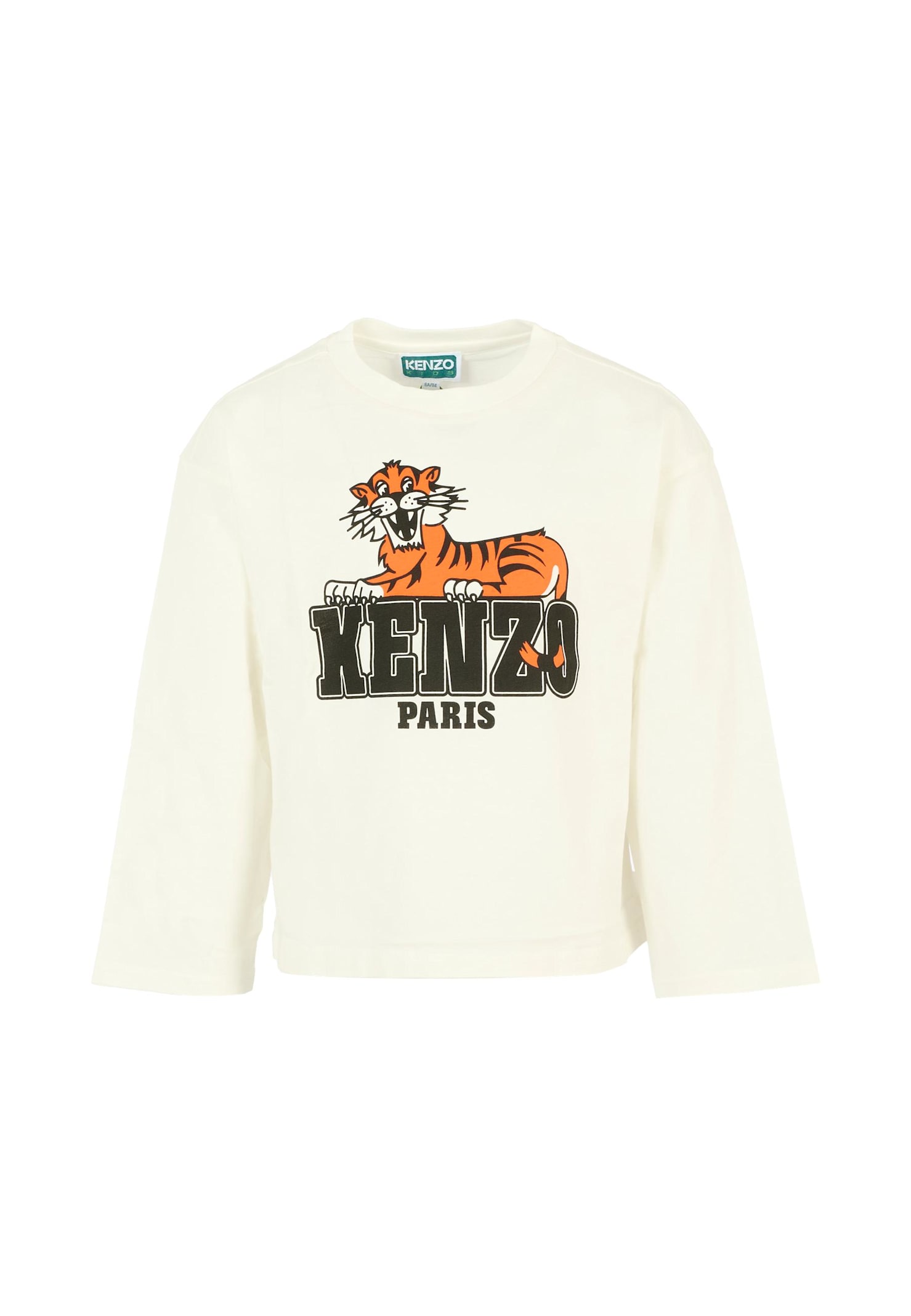 Kenzo White T-shirt For Boy With Tiger In White