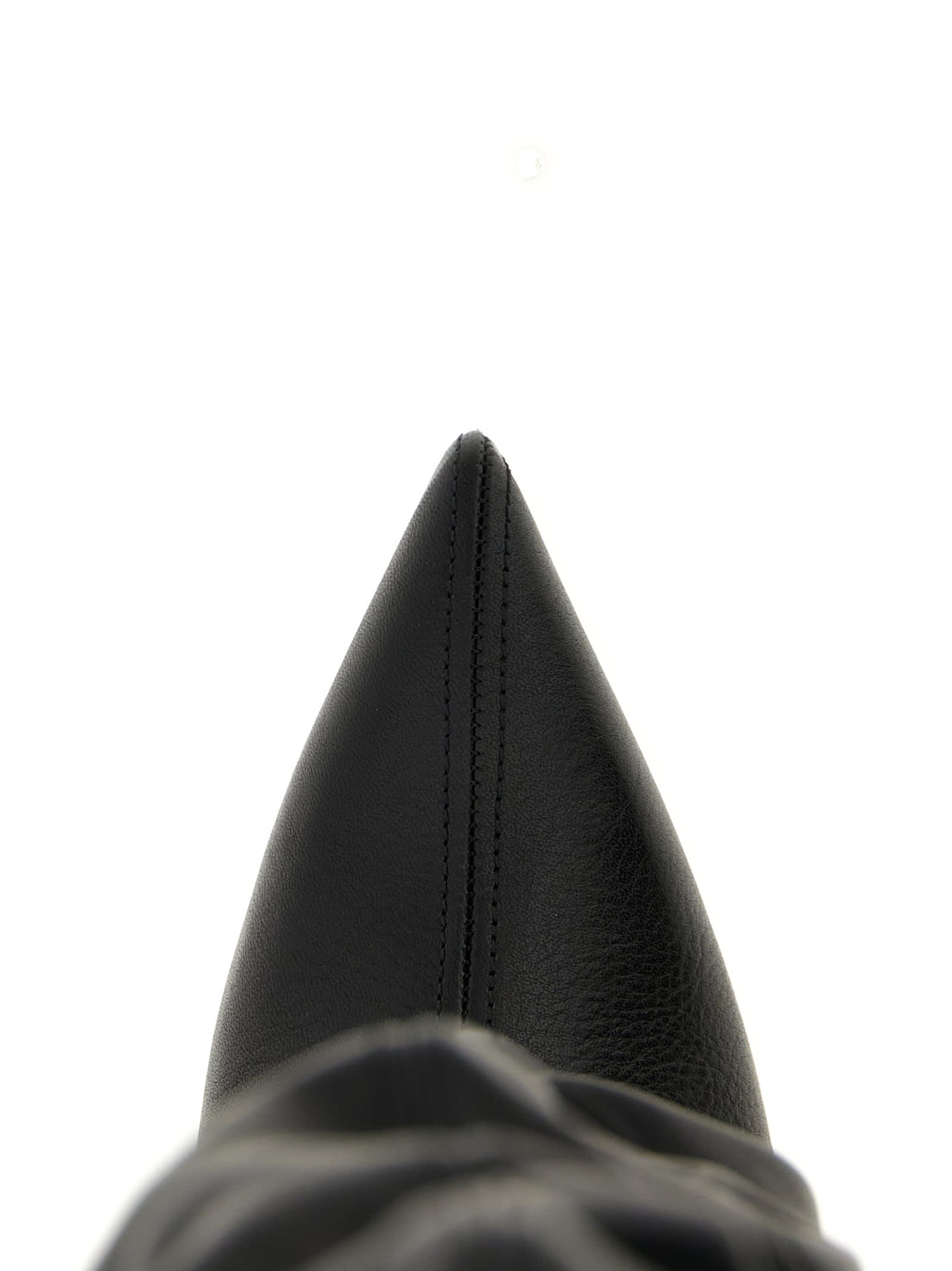Balmain 95mm Calfskin Wedge Over-the-knee Boots In Black