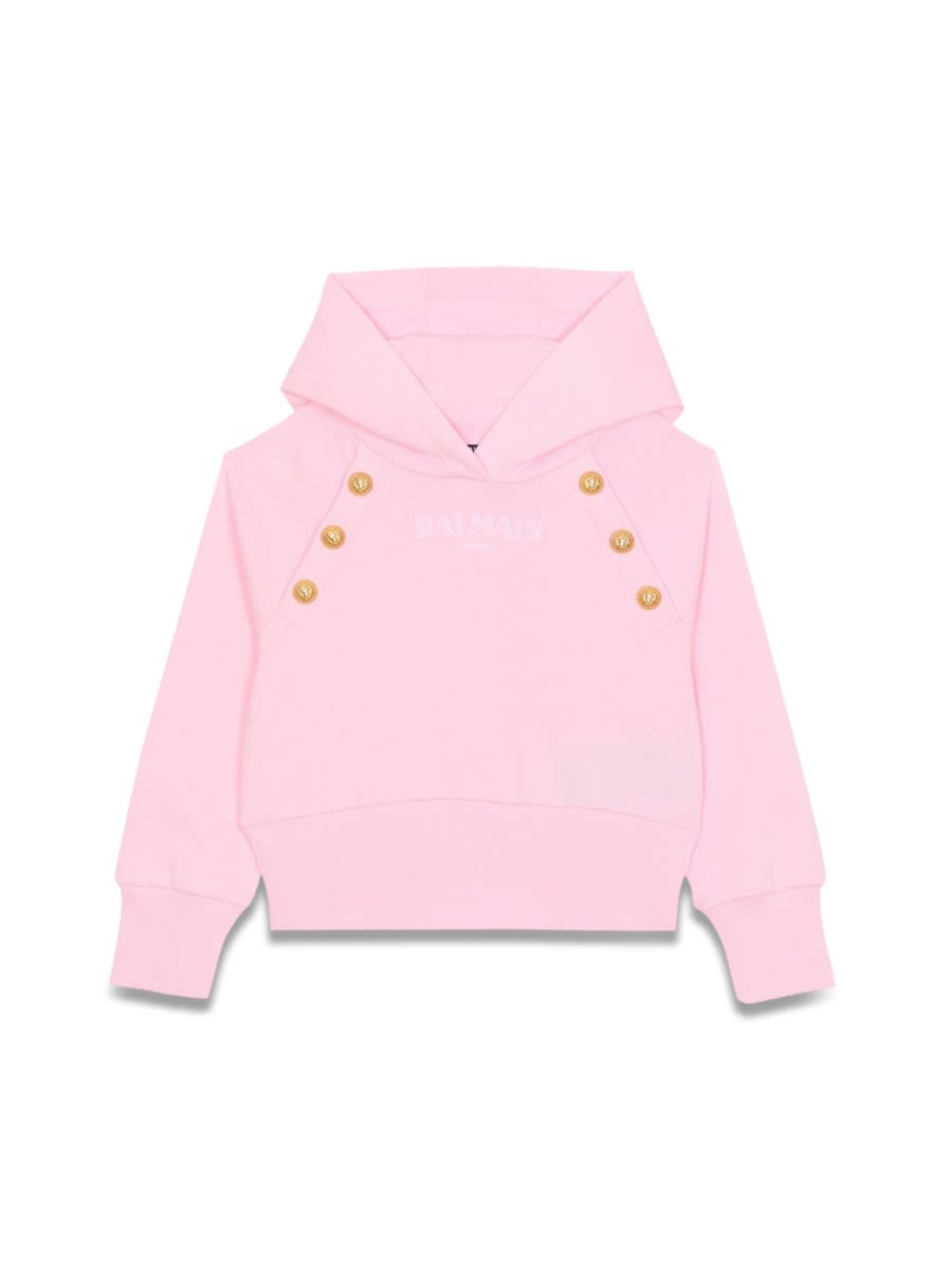 Balmain Long-sleeved Sweater In Multicolour