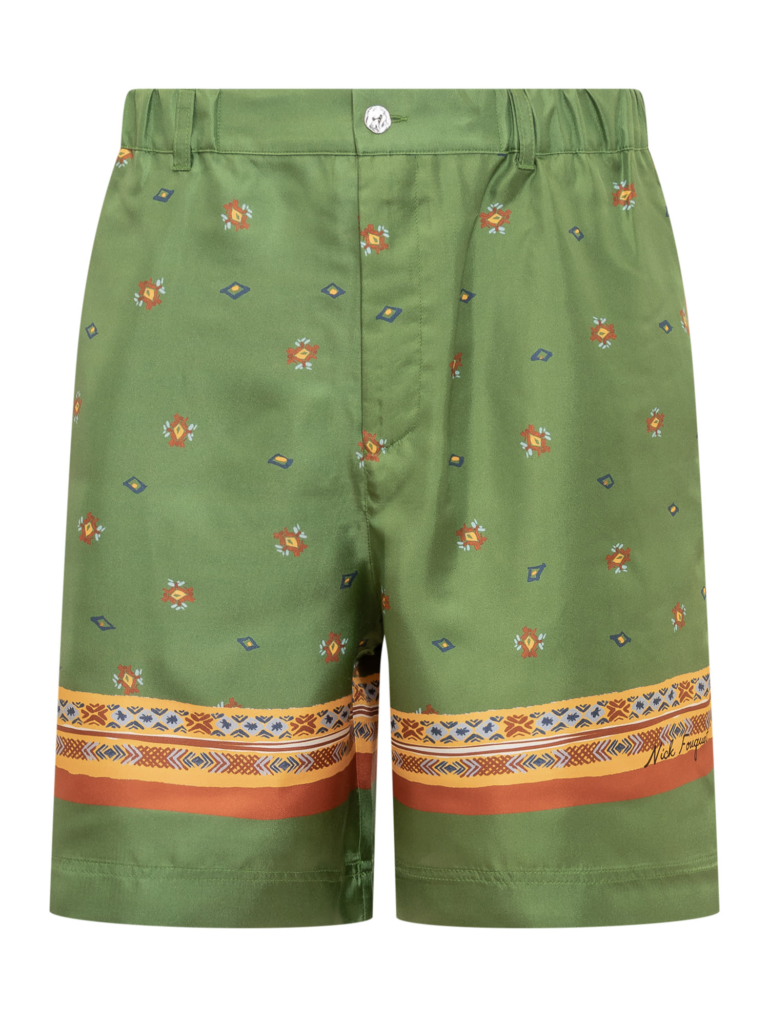 Shop Nick Fouquet Shorts In Green
