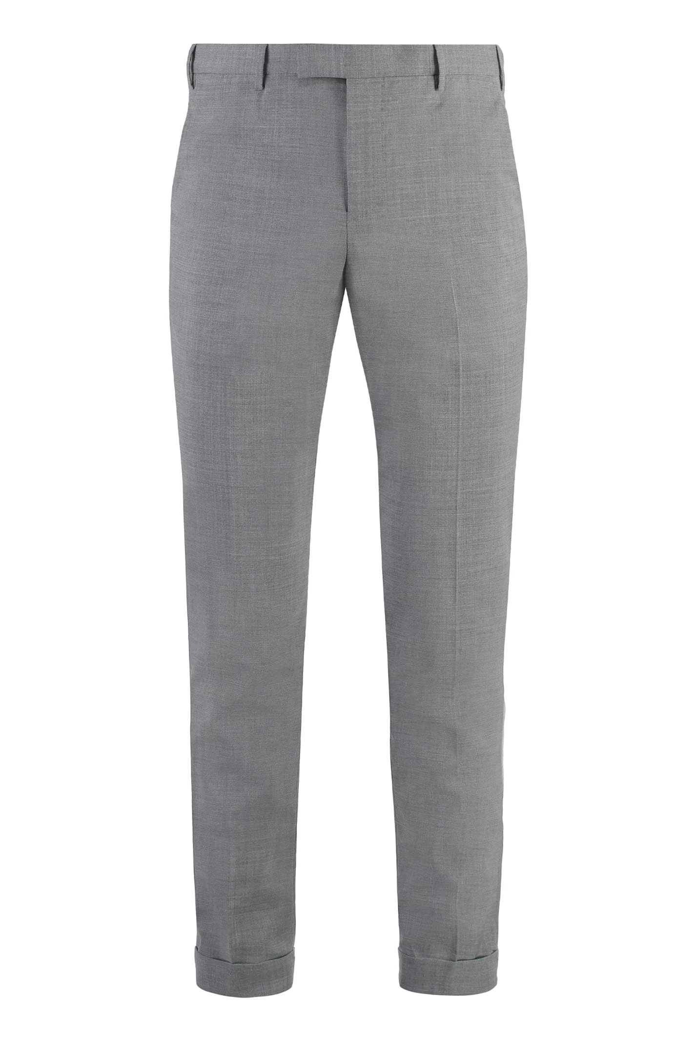 Shop Pt01 Cotton Trousers In Grey
