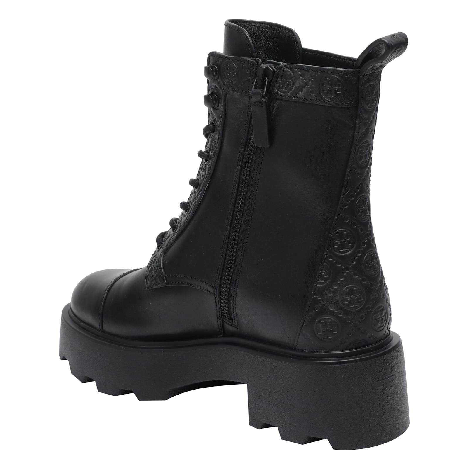 Tory Burch T Monogram Ankle Boots In Black