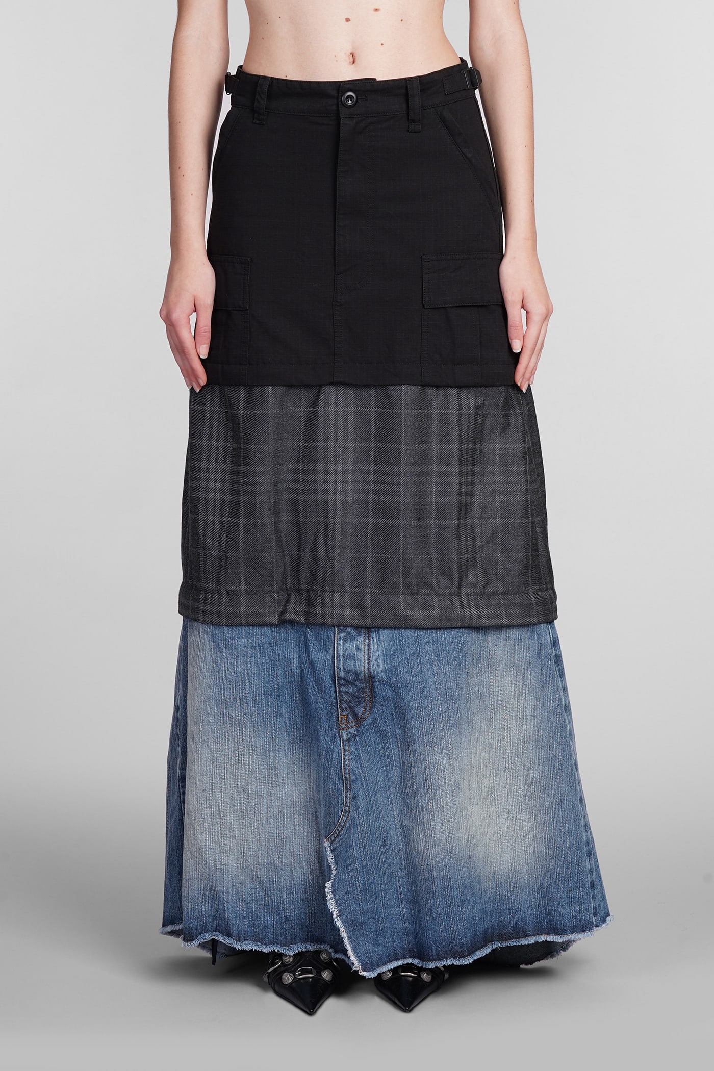 Balenciaga Skirt In Black Cotton