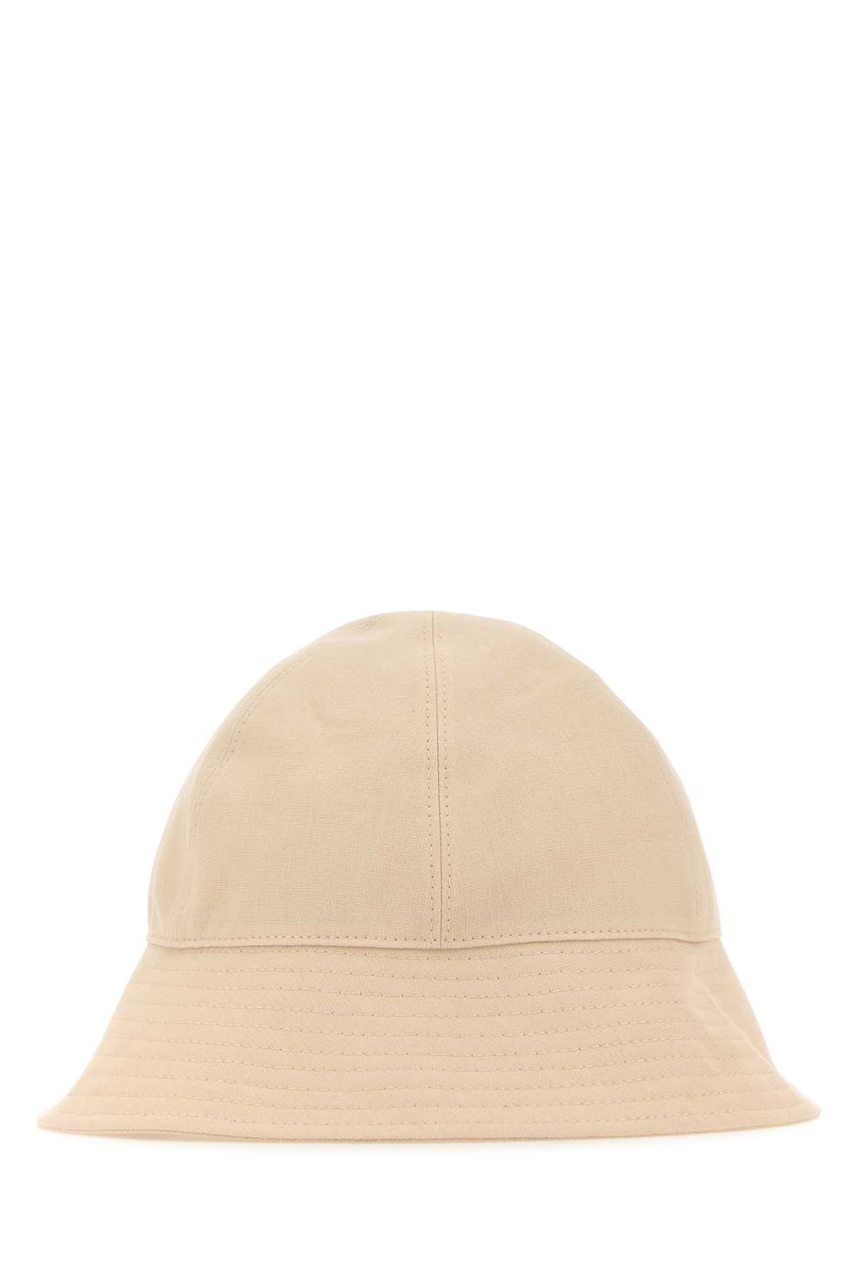 Shop Zegna Ivory Linen Bucket Hat In Mdbgesld