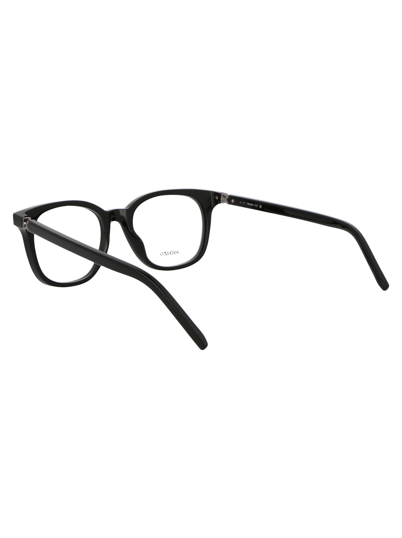 Kenzo Shiny Black Plastic Glasses In 001 Shiny Black