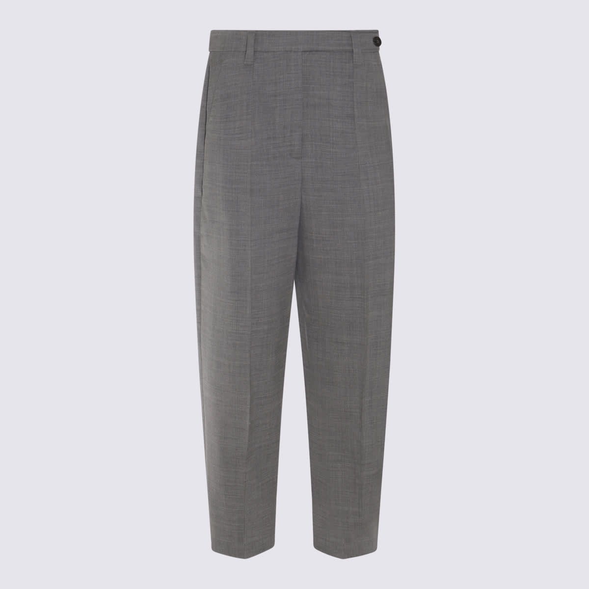 Shop Brunello Cucinelli Grey Wool Pants