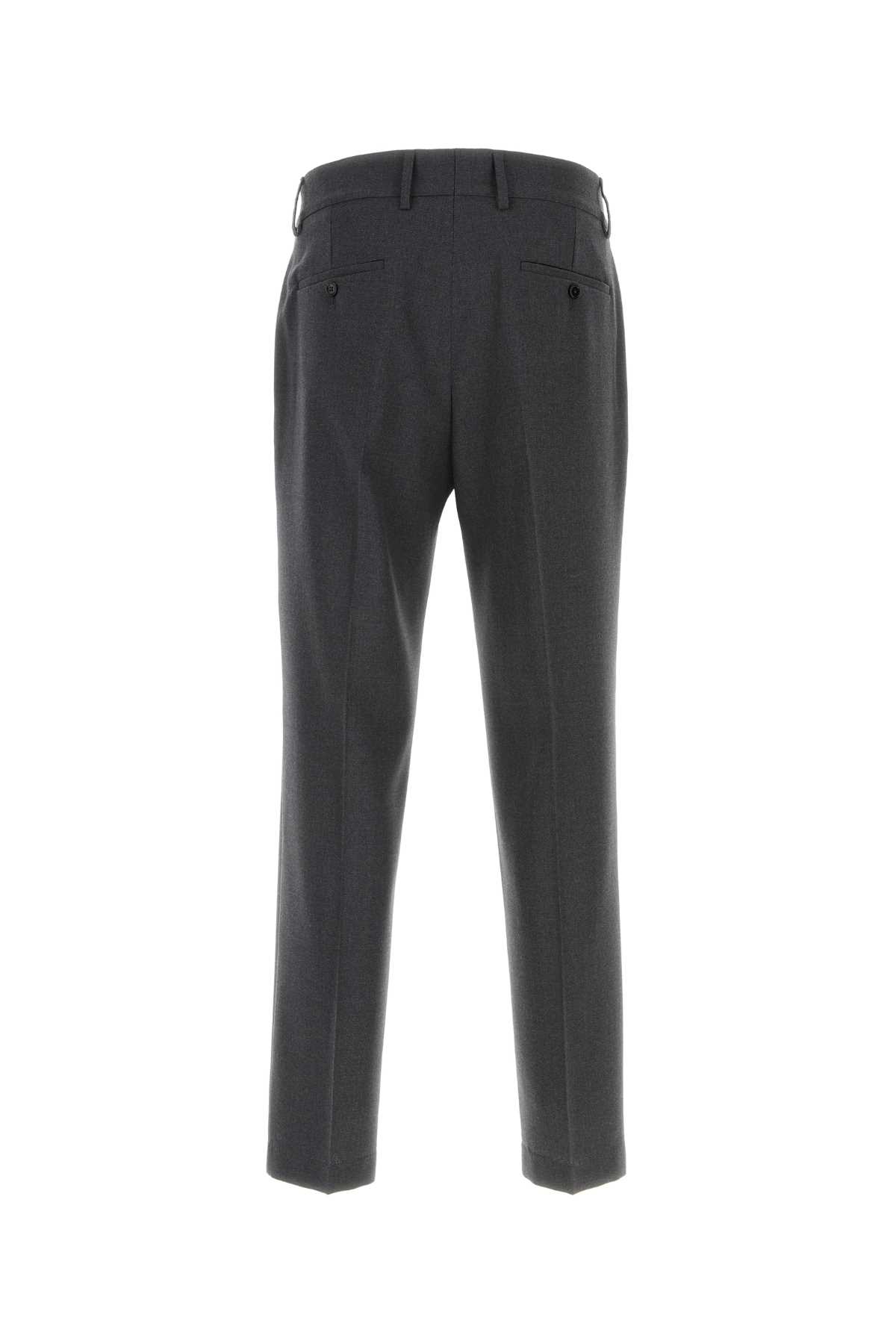 Dolce & Gabbana Trousers Wool Blend Pleated Front In Melangegrigi