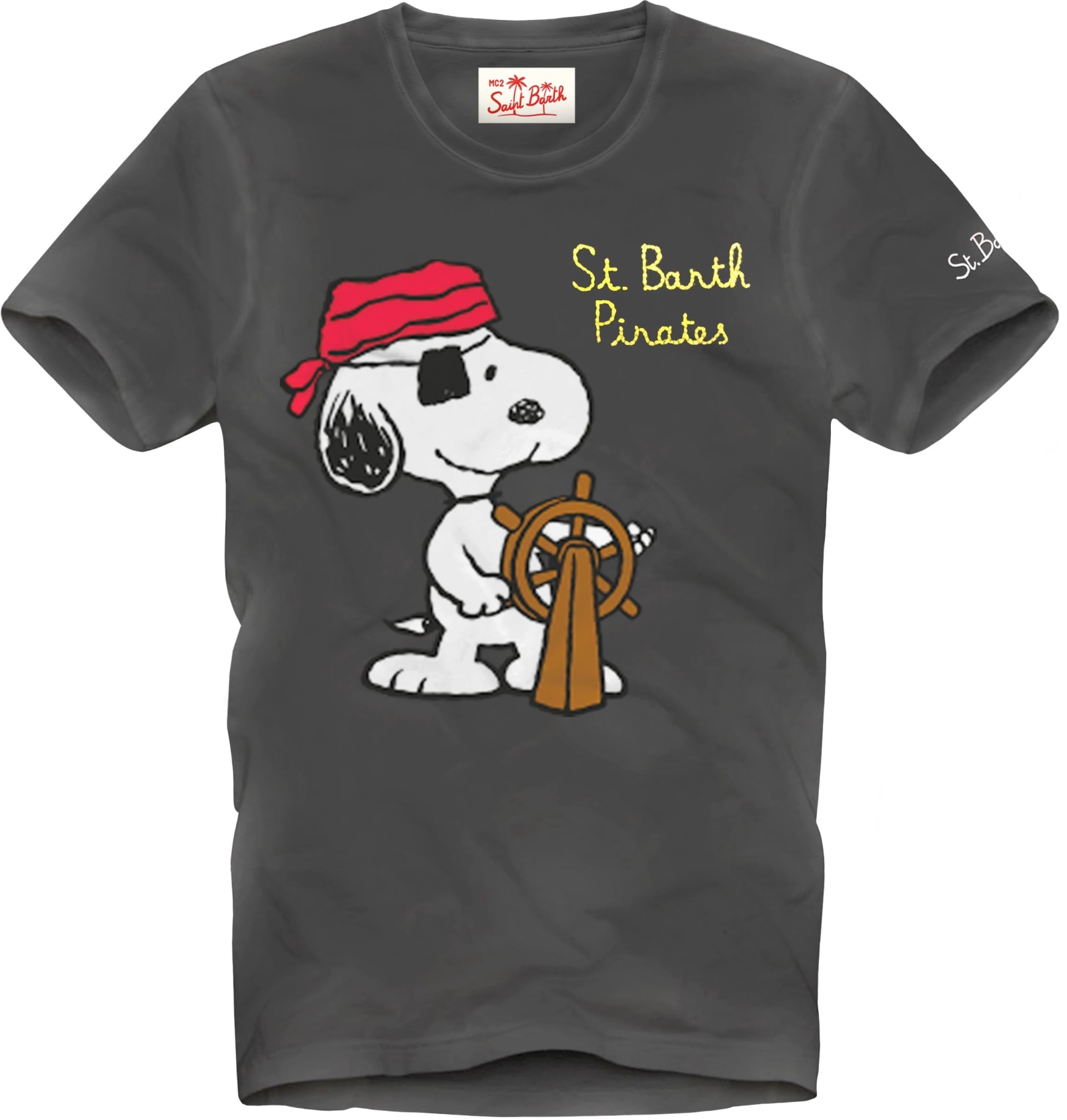 Mc2 Saint Barth Kids' Snoopy Boy T-shirt Peanuts Special Edition In Black