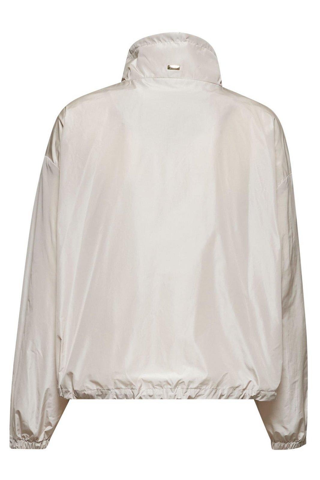 Herno Zip-up Lightweight Jacket In Crema