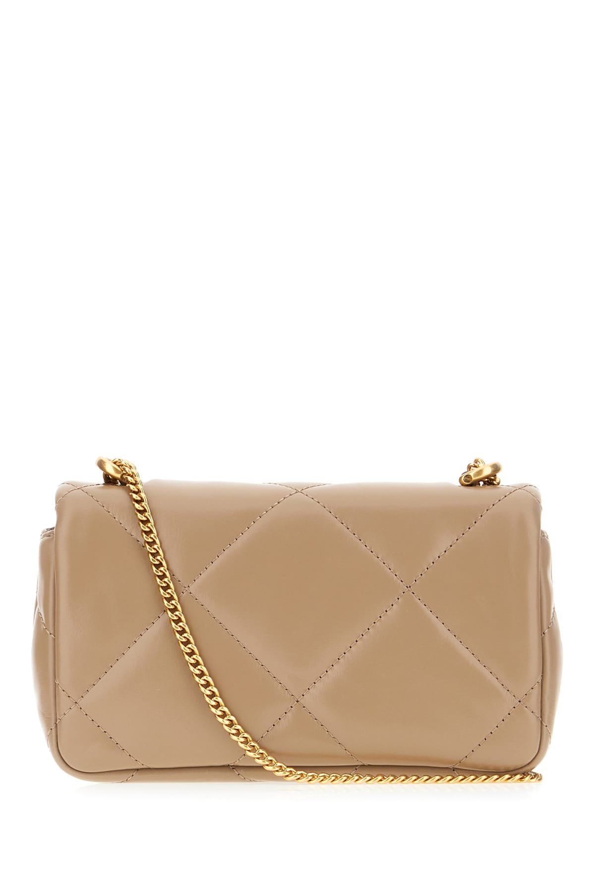 Tory Burch Cappuccino Leather Mini Kira Shoulder Bag In Brown