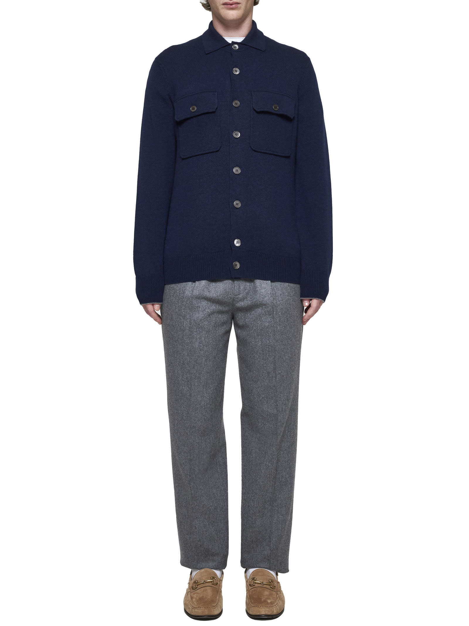 Shop Brunello Cucinelli Cardigan In Marina