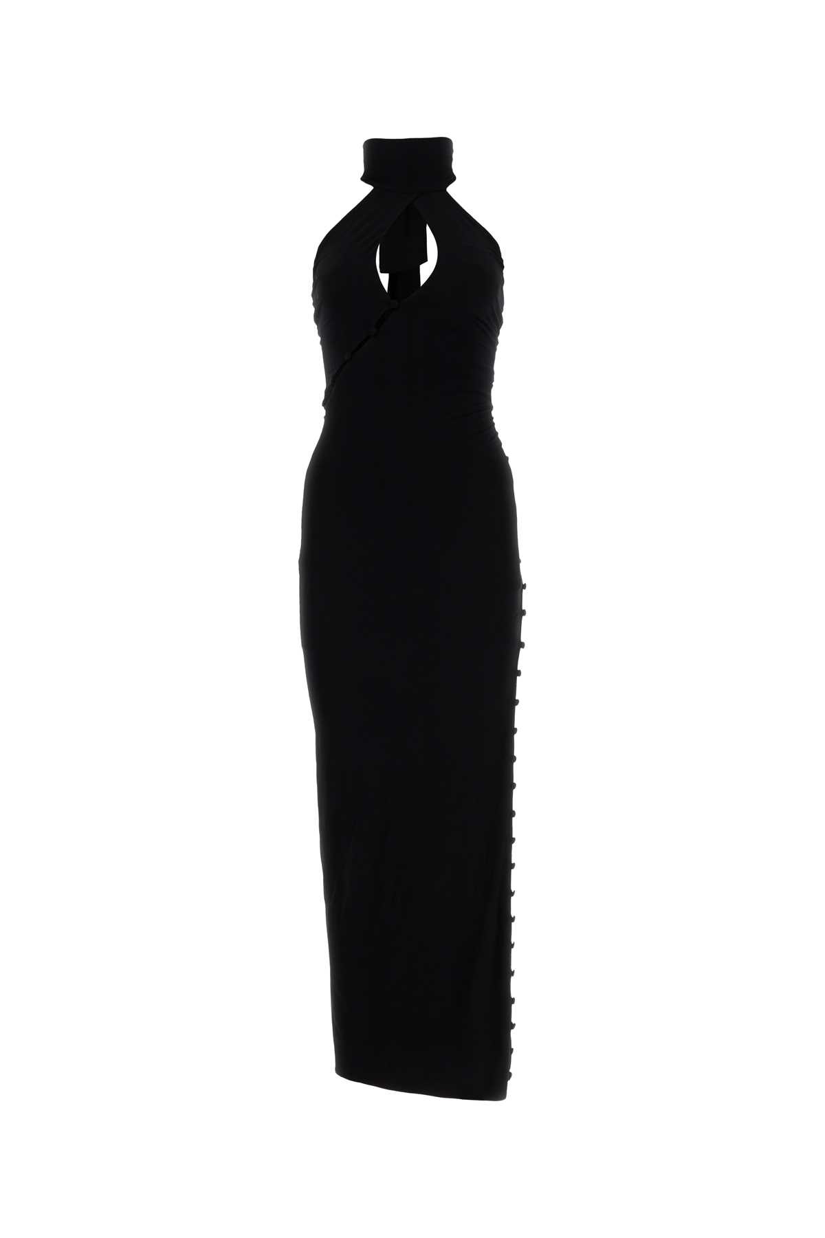 Magda Butrym Black Button Maxi Dress In Black