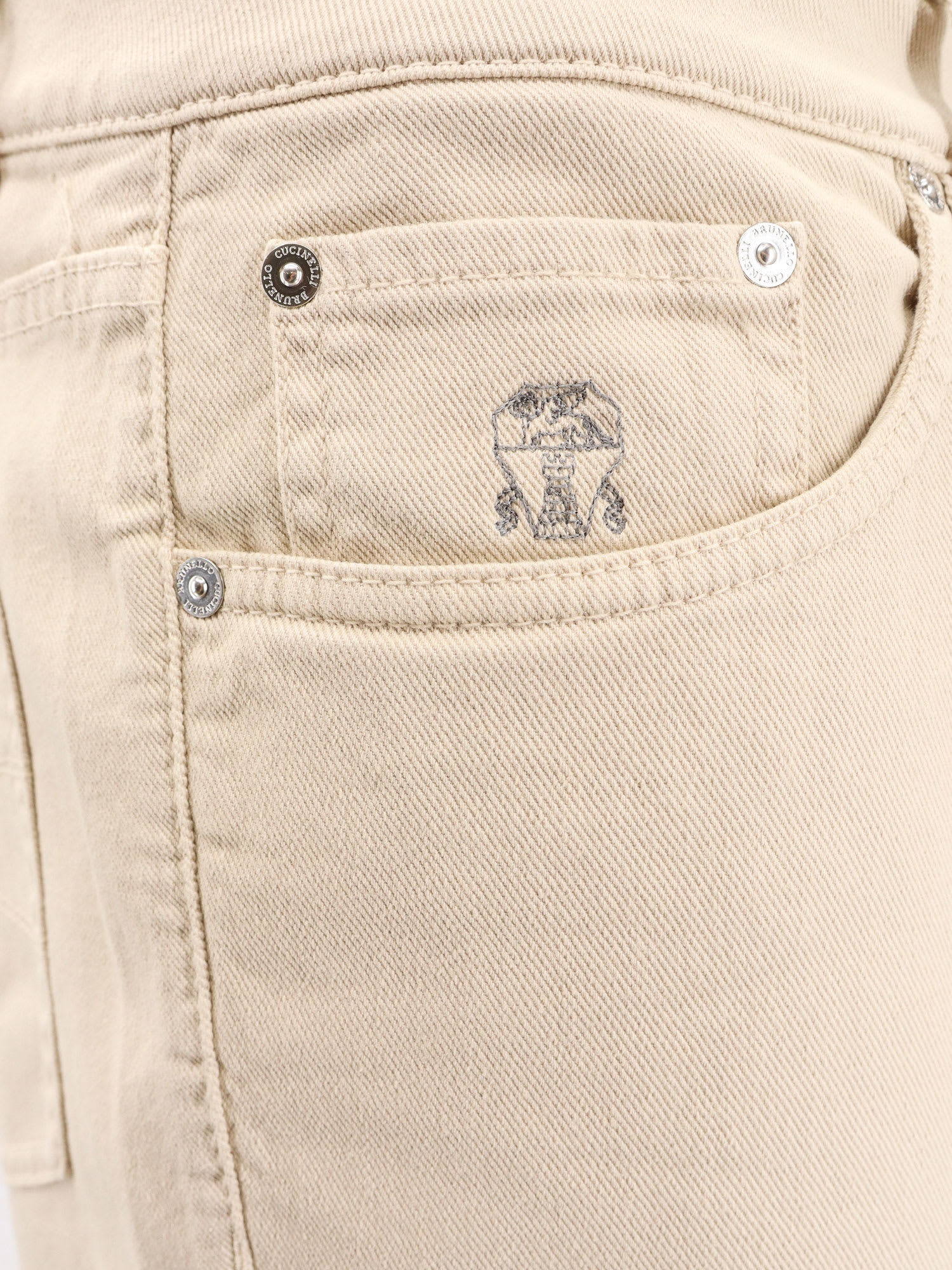 Shop Brunello Cucinelli Trouser In Beige