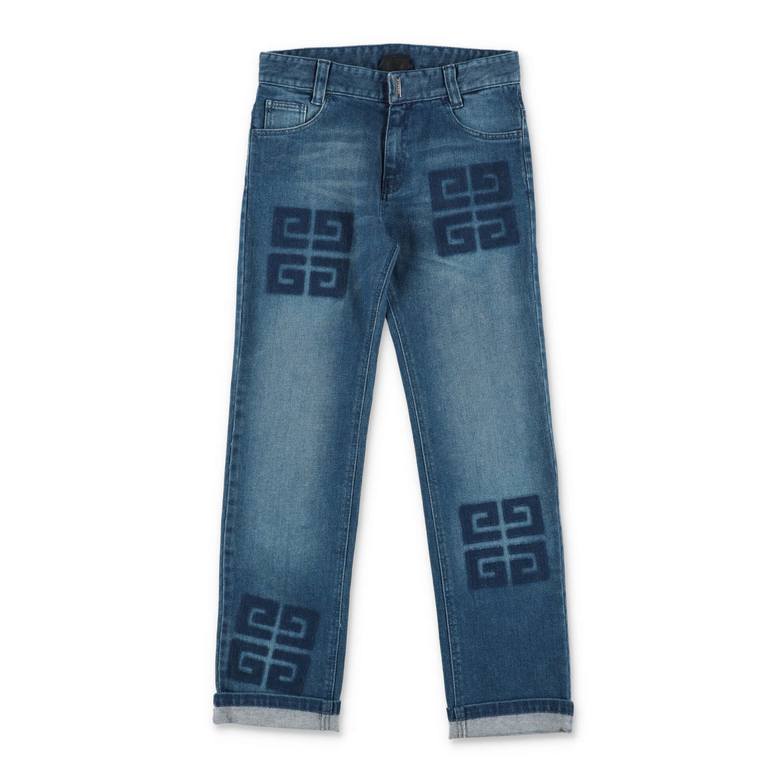 Givenchy Kids'  Jeans In Blu Denim Di Cotone Bambino