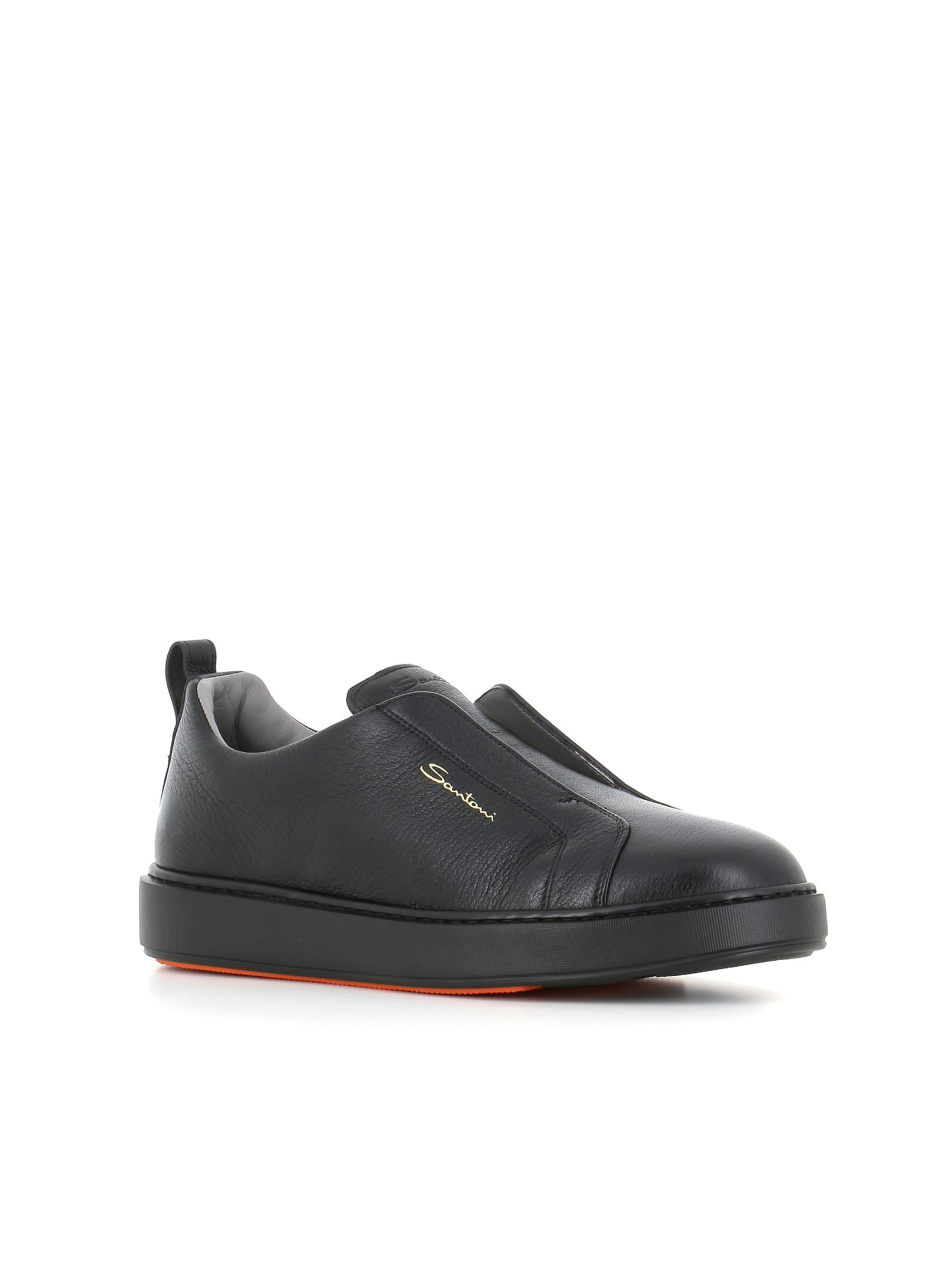 Shop Santoni Sneaker Victor In Black