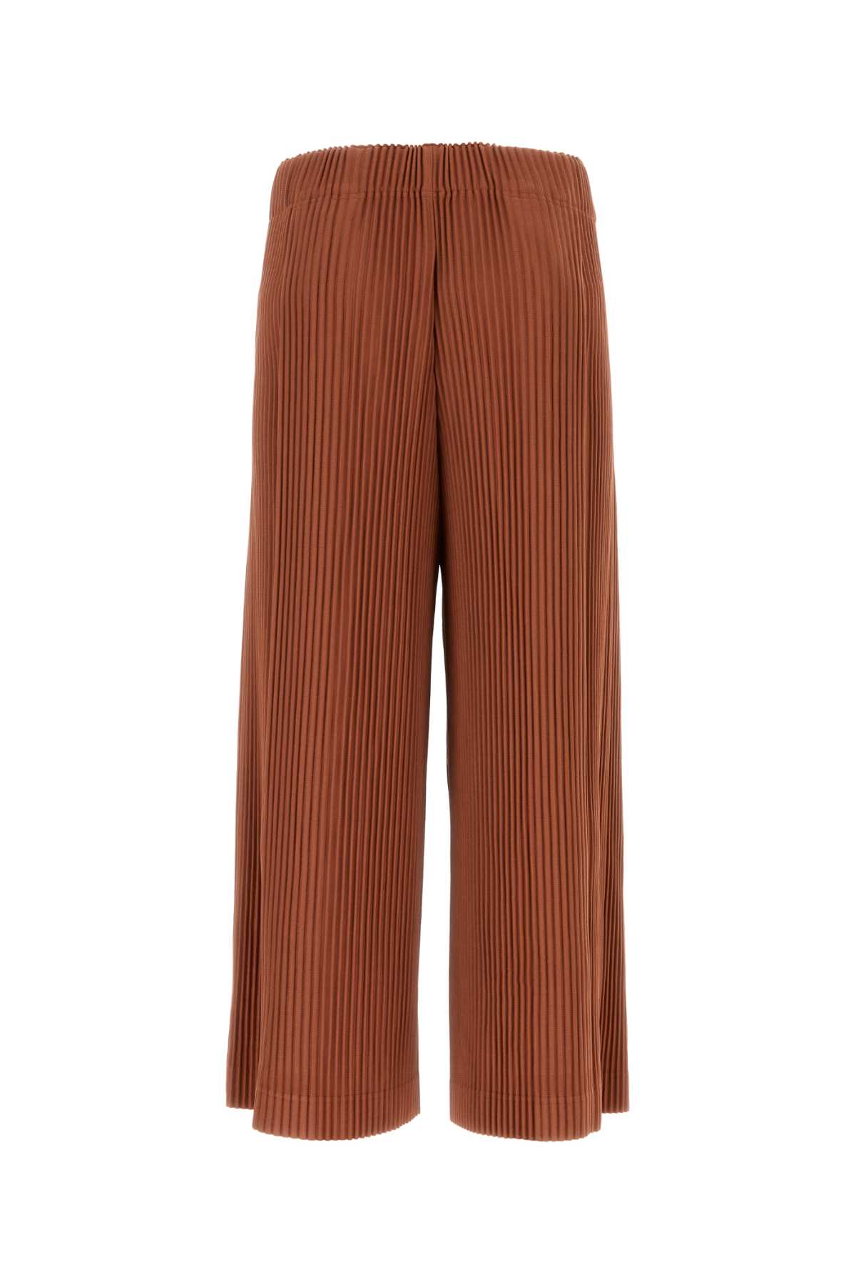 Shop Issey Miyake Copper Polyester Wide-leg Pant In Gingerbrown