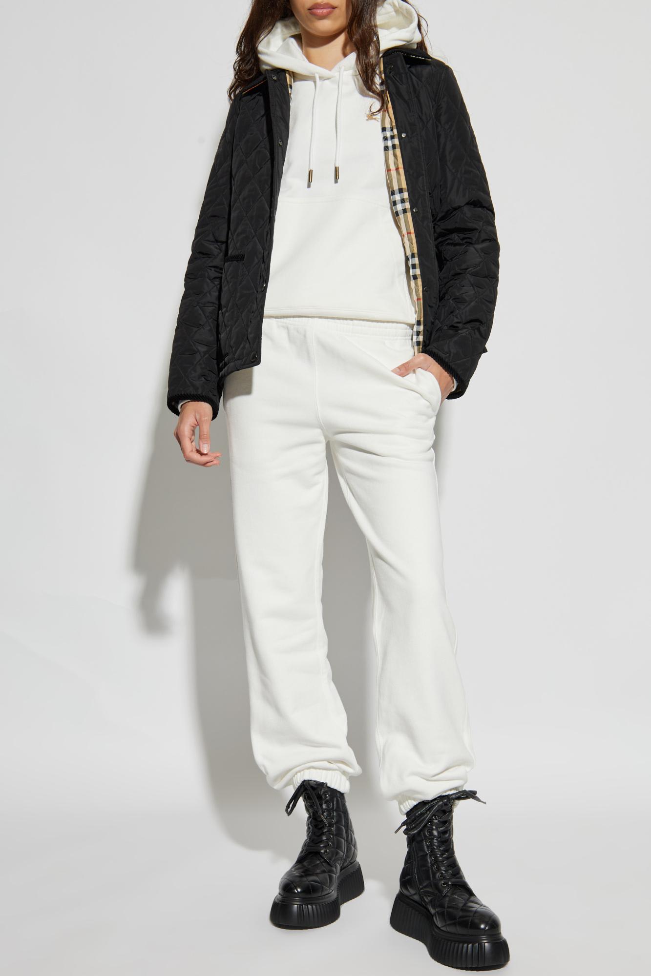 Burberry Sweatshirt With Cross-stitch Ekd In White