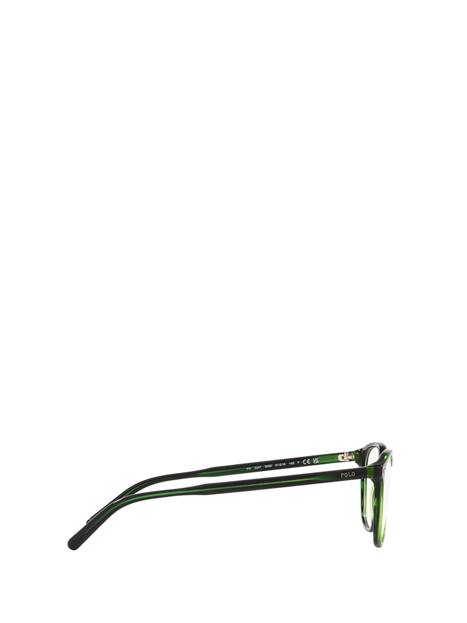 Shop Polo Ralph Lauren Ph2247 Shiny Transparent Green Glasses